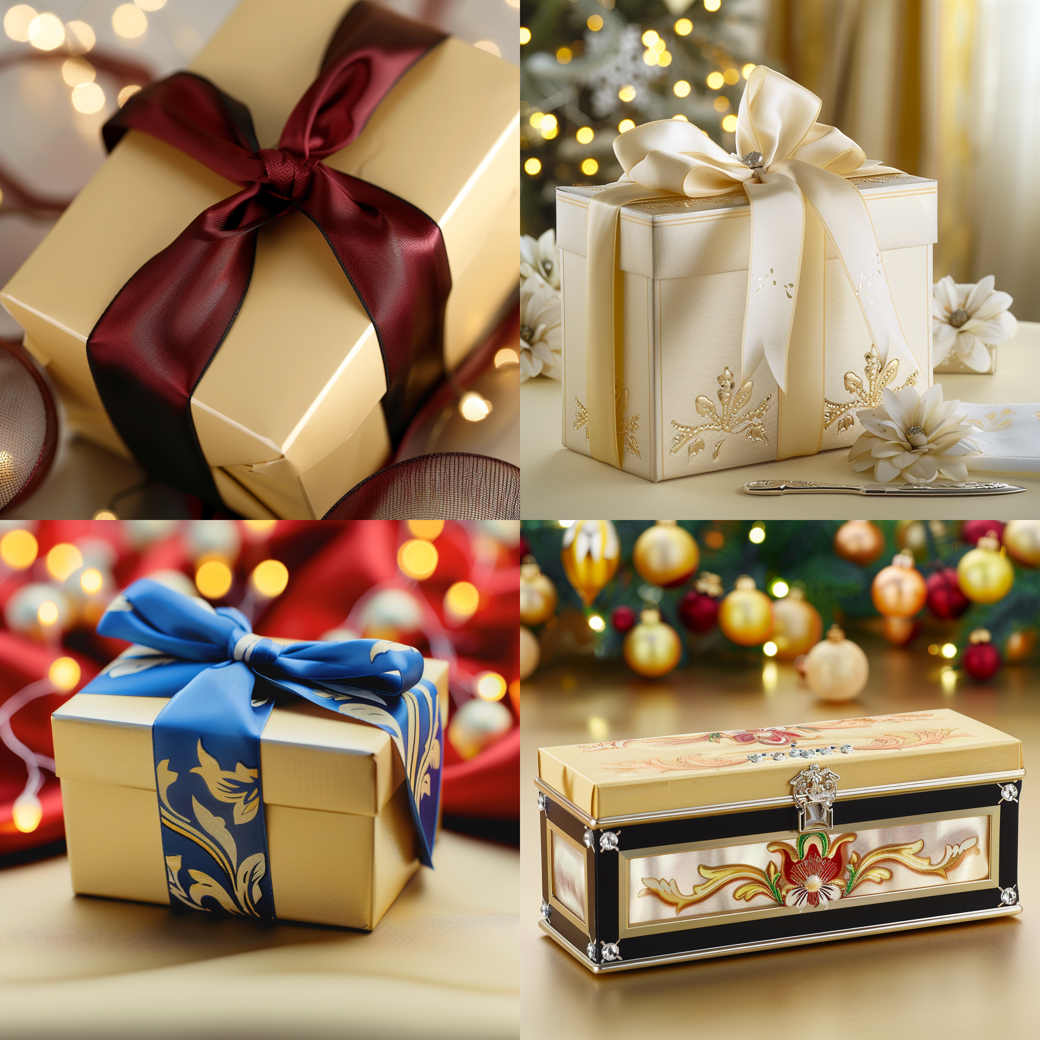 精美盒子包装，桌面，布