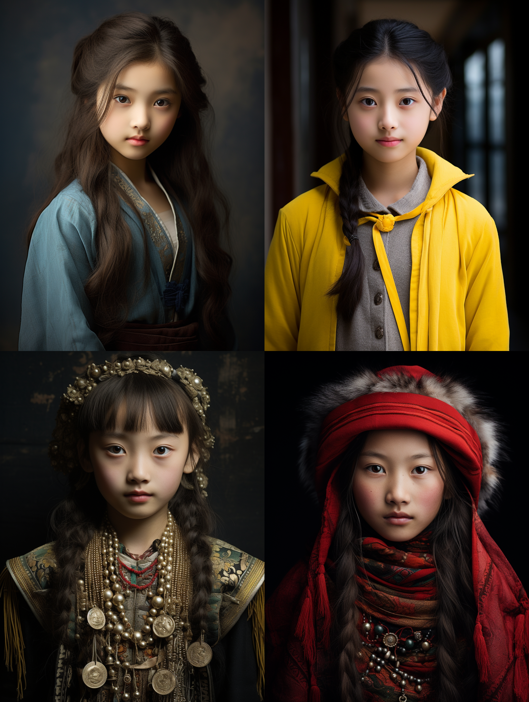 12岁中国女孩,肖像镜头