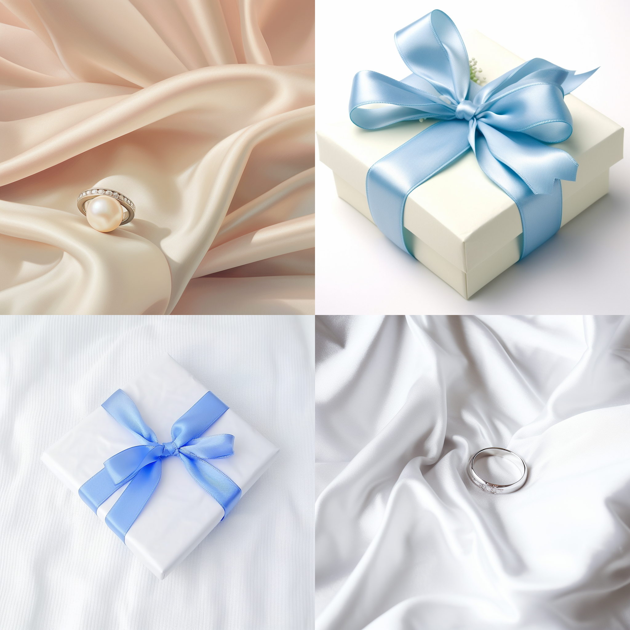 精美盒子包装，白色桌面，白布