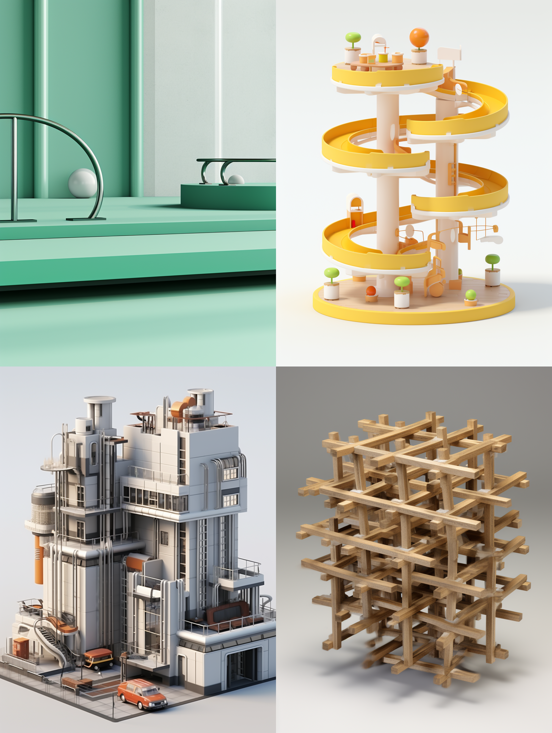 “图片定制”，几何 3d 渲染，