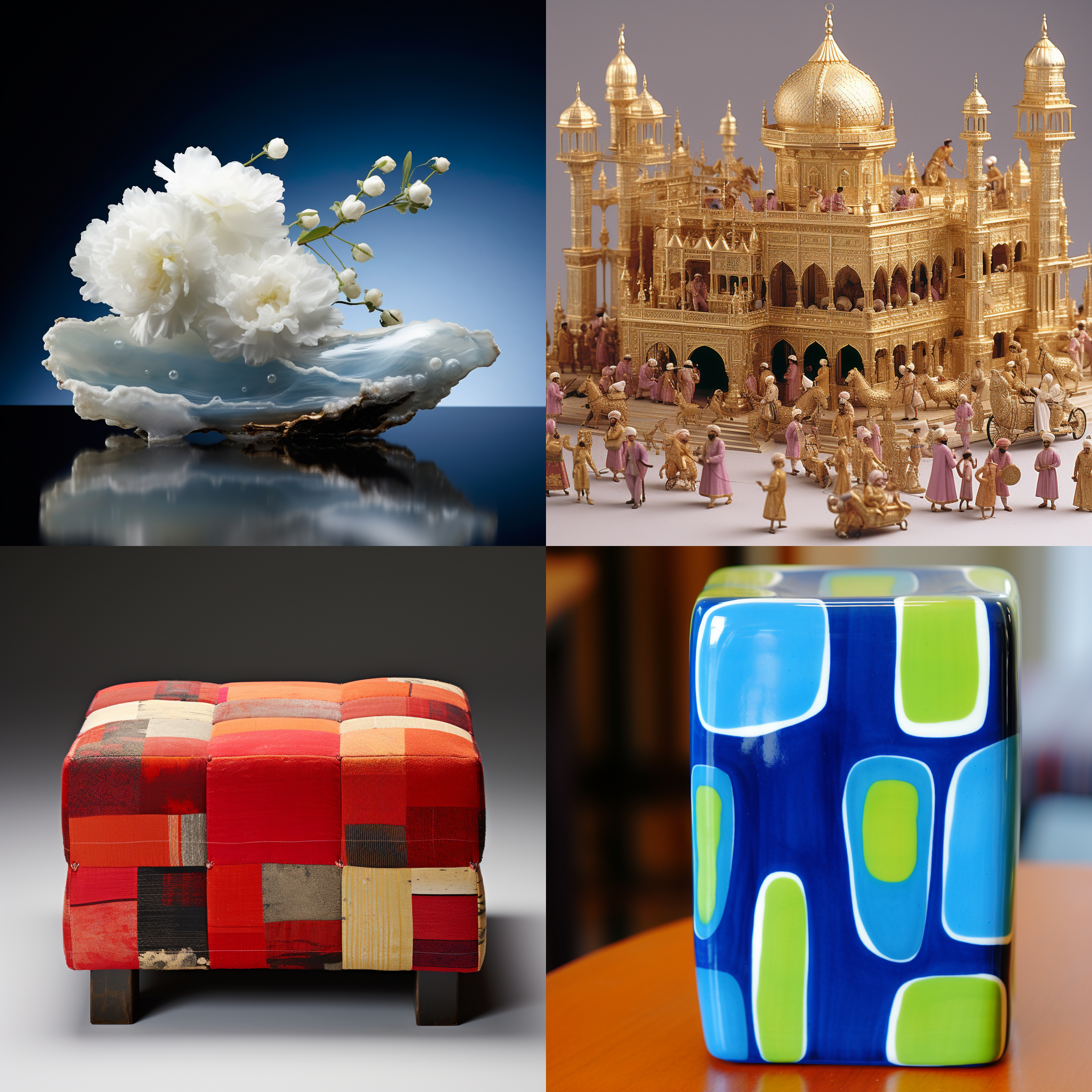 盒子为主题，精美盒子，白色桌面