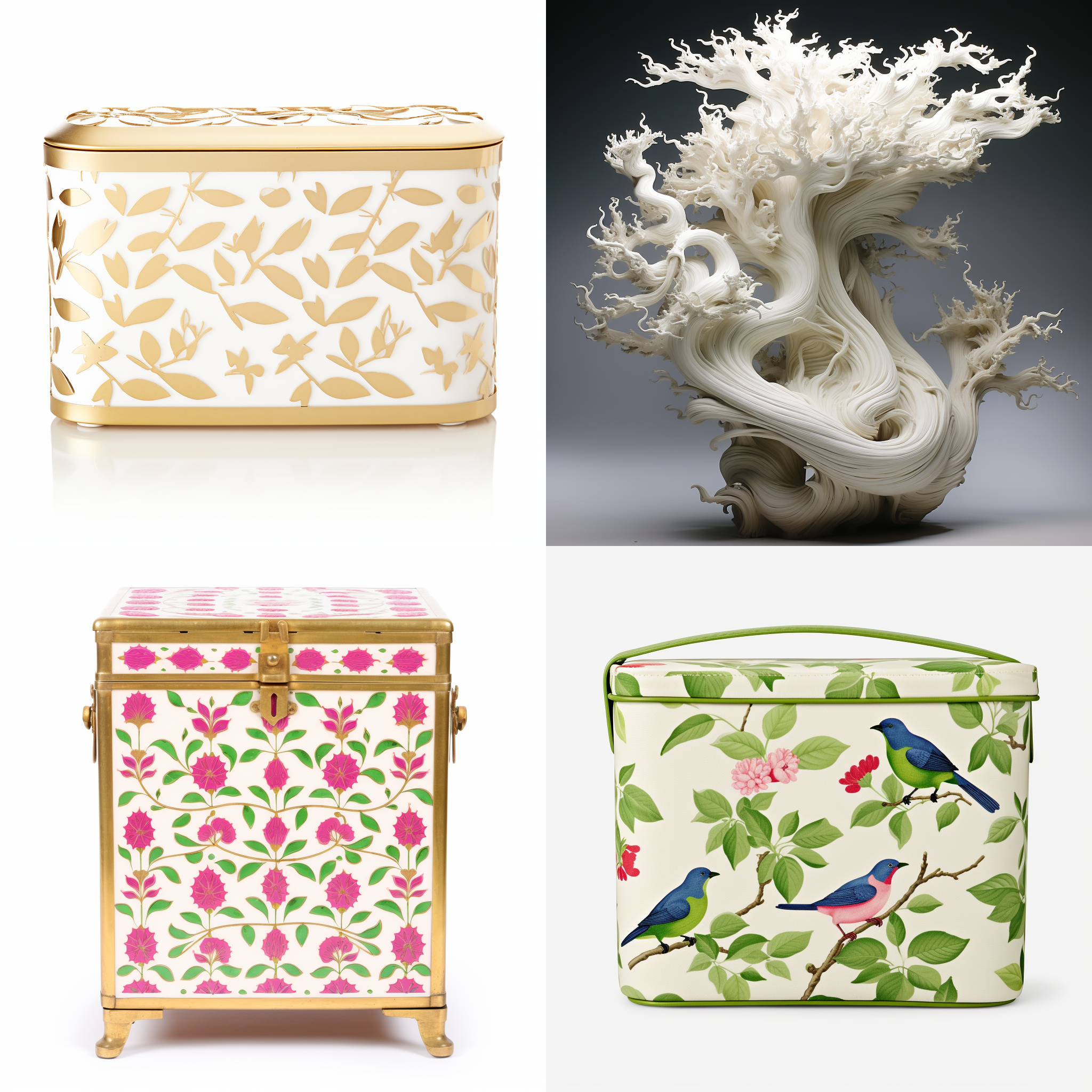 盒子为主题，精美盒子，白色桌面