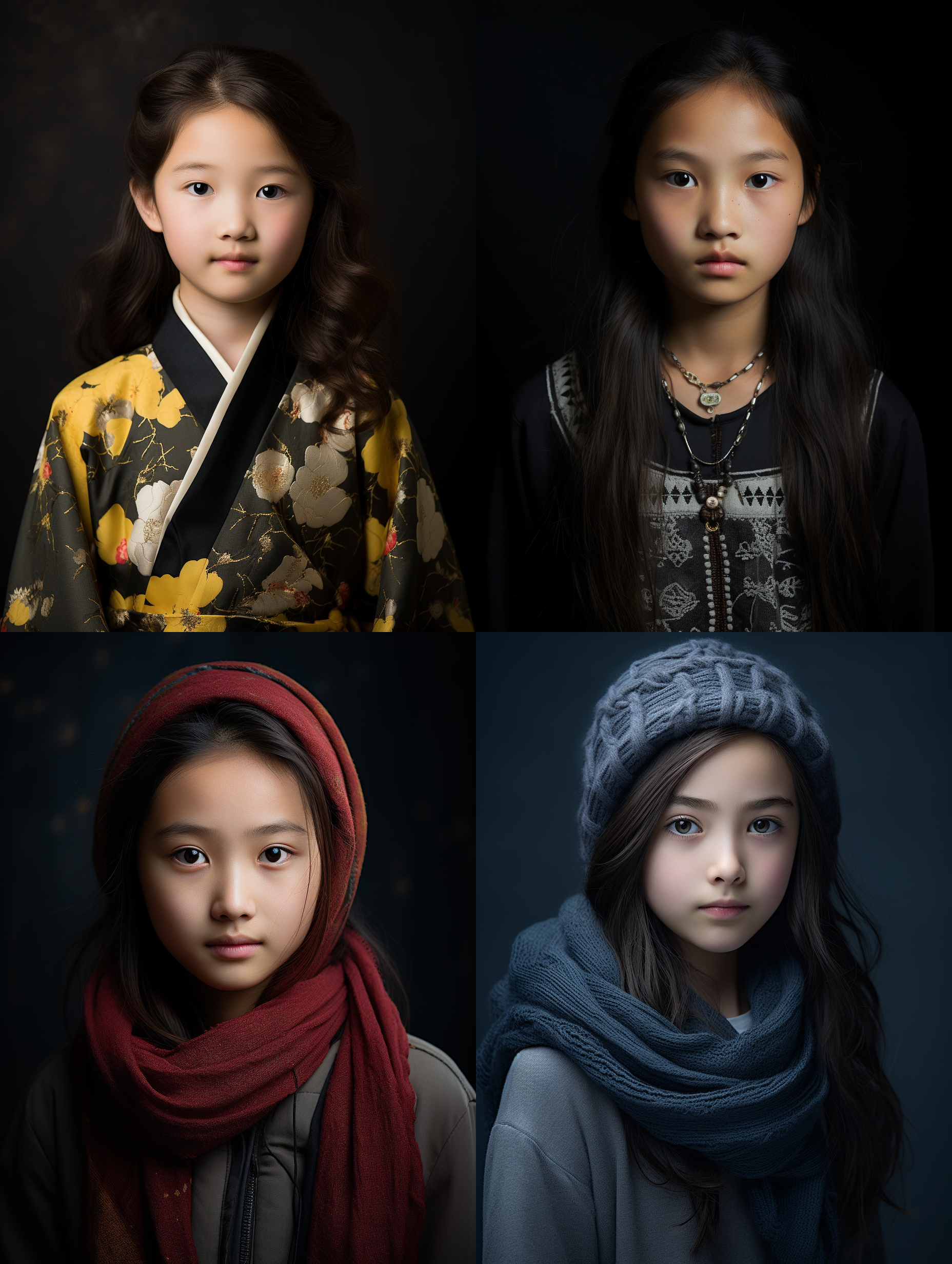 12岁中国女孩,肖像镜头