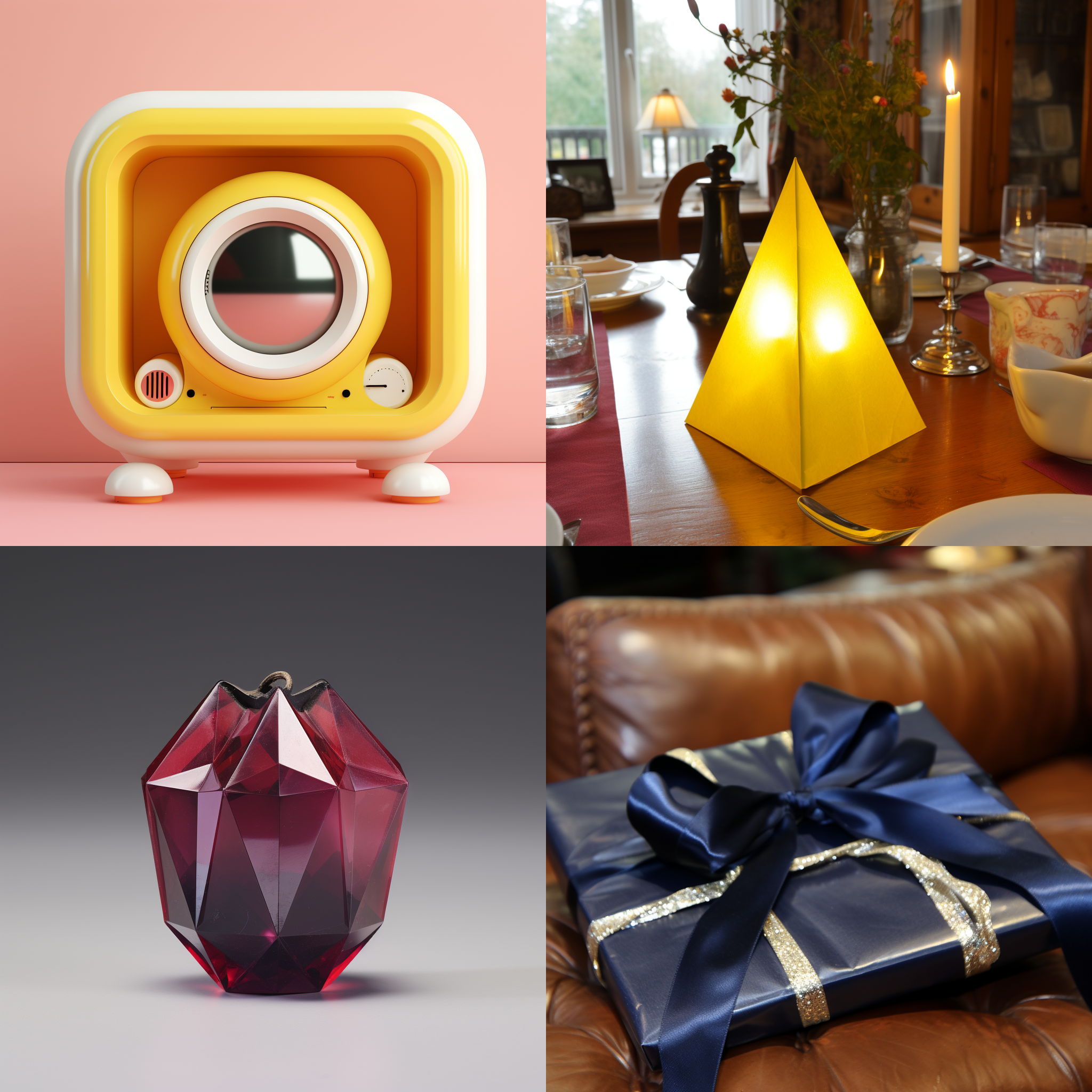 盒子包装精美，置于桌面上。整个画面采用对角线布局，突出盒子的立体感。透过阳光透过窗户照射进来，形成柔和的侧光效果。盒子的颜色鲜艳，搭配桌面的布料，营造出温暖的色调。使用广角镜头拍摄，突出盒子的细节。整个场景给人一种高质感、精致的感觉。