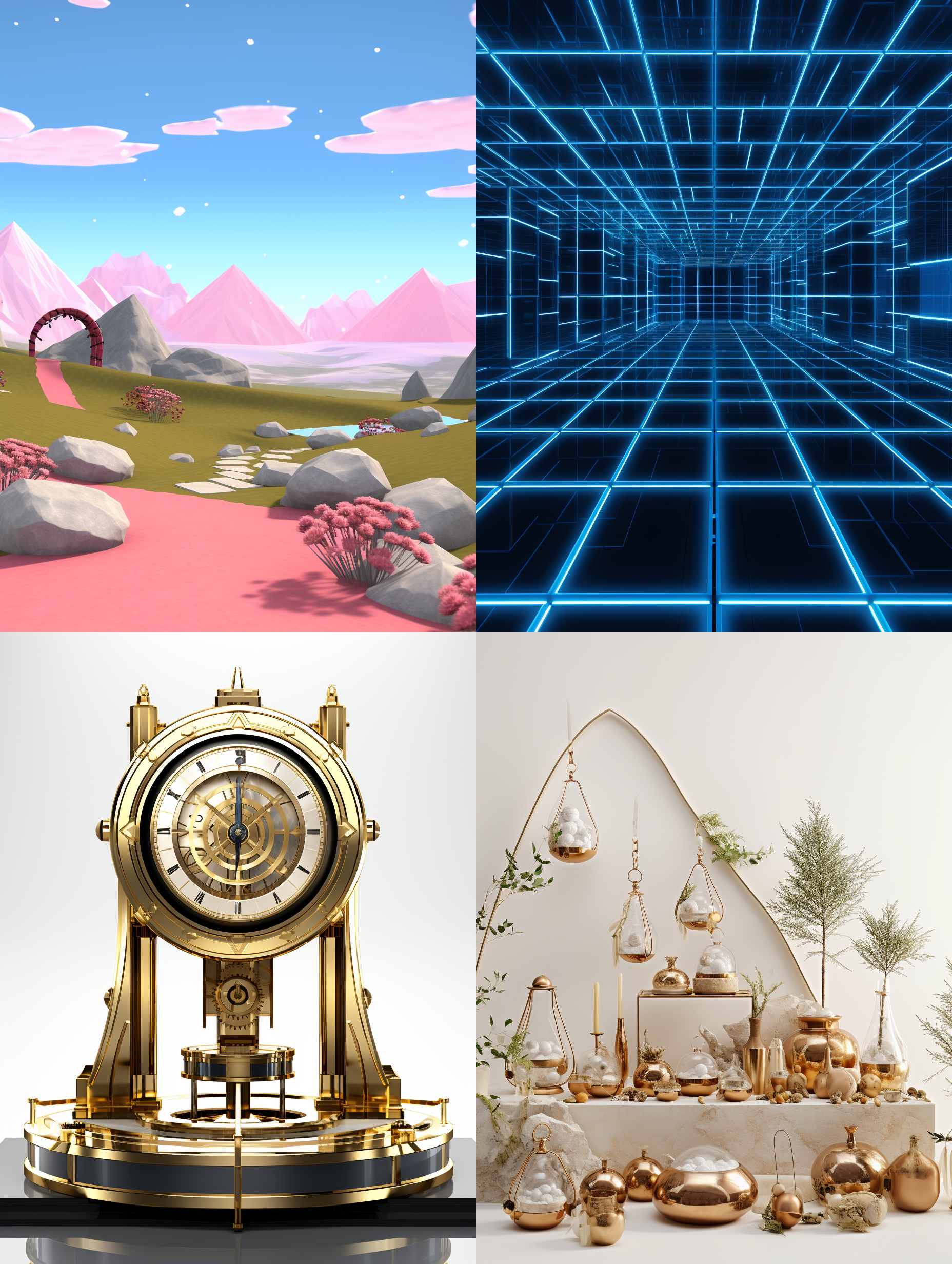 字体“图片定制”，几何 3d 渲染，