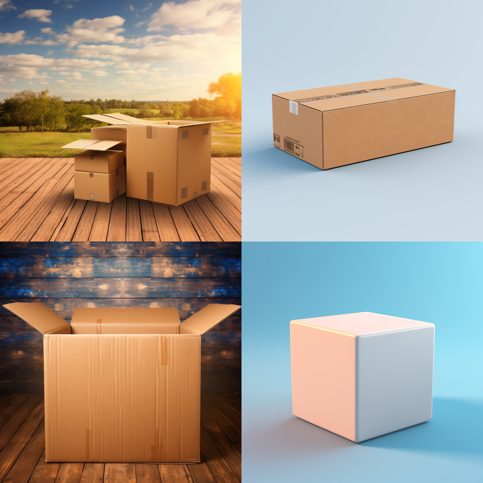 盒子包装，白色桌面，简洁风格，高光反射，细节丰富，微距镜头，正面光，静态，优雅，温暖色调。