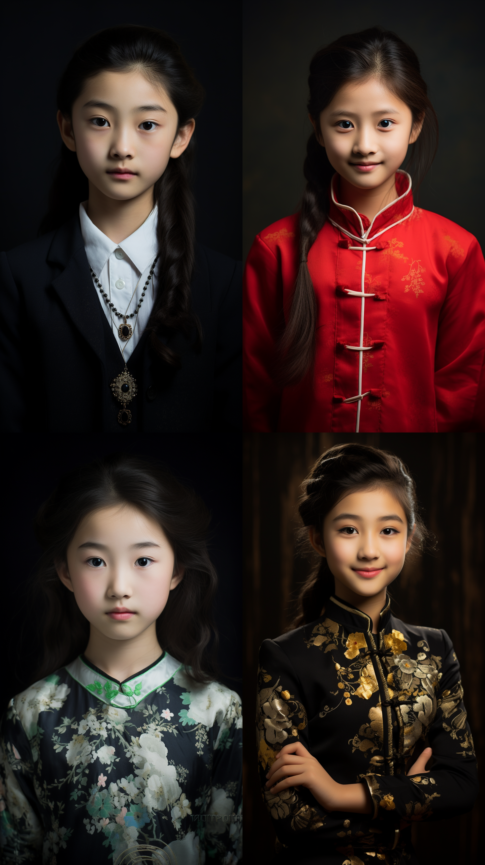 12岁中国女孩,肖像镜头