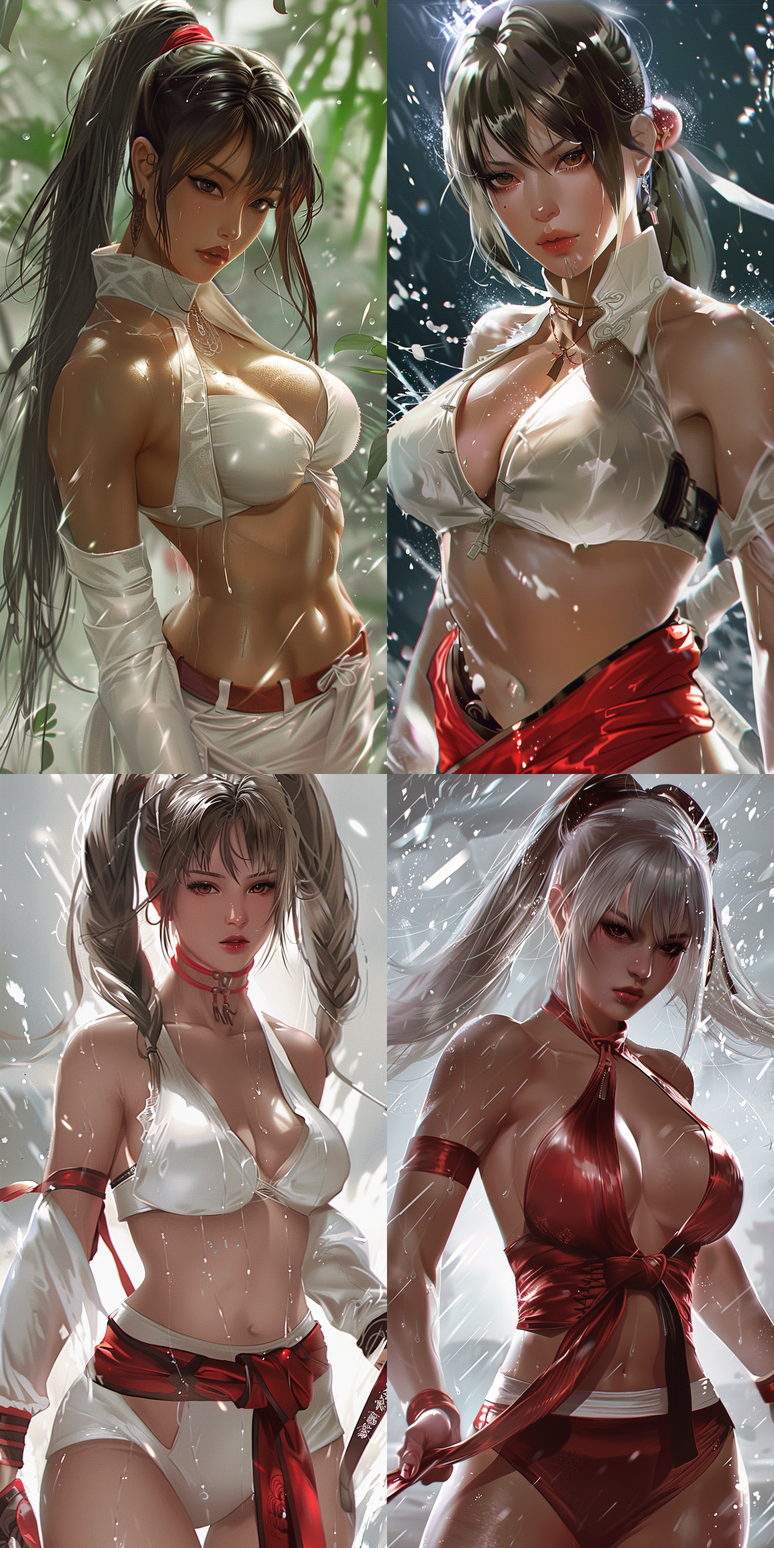 mai,king of fighters,white skin,milk rain.