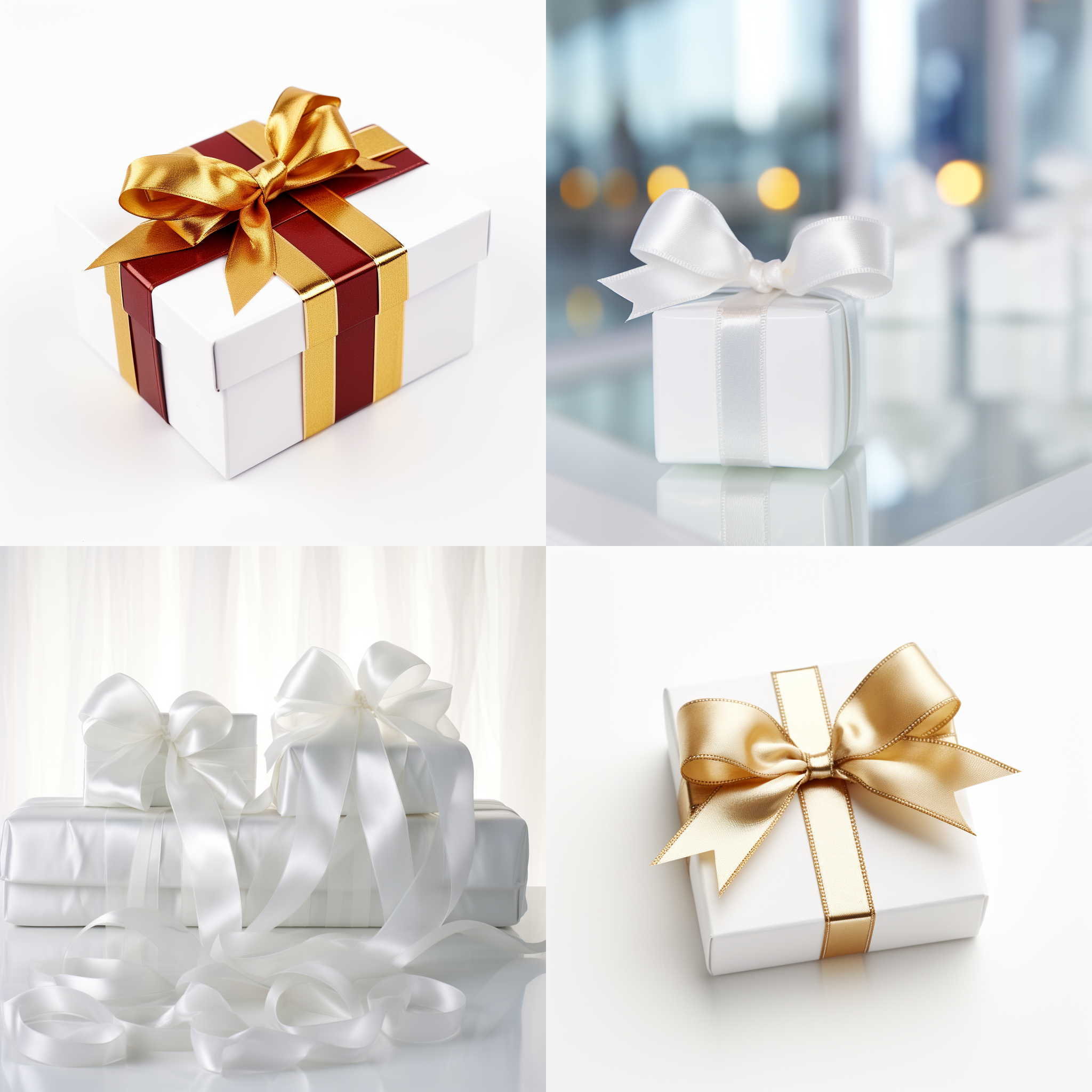 精美盒子包装，白色桌面，白布