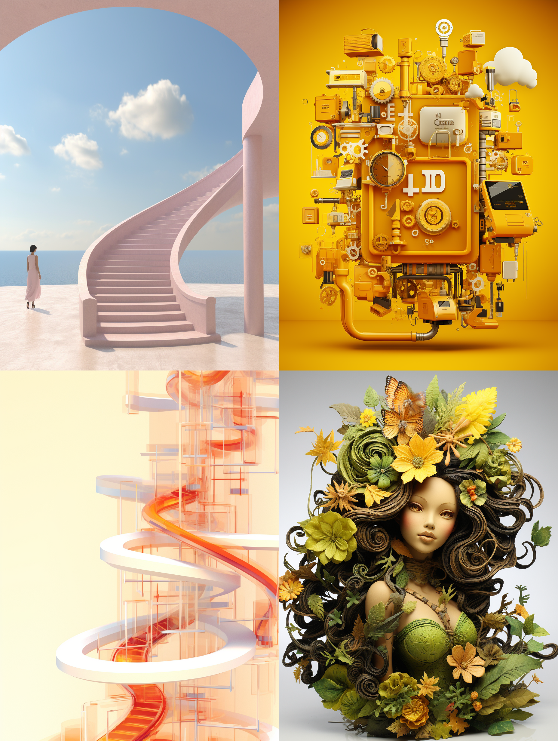 “图片定制”，几何 3d 渲染，