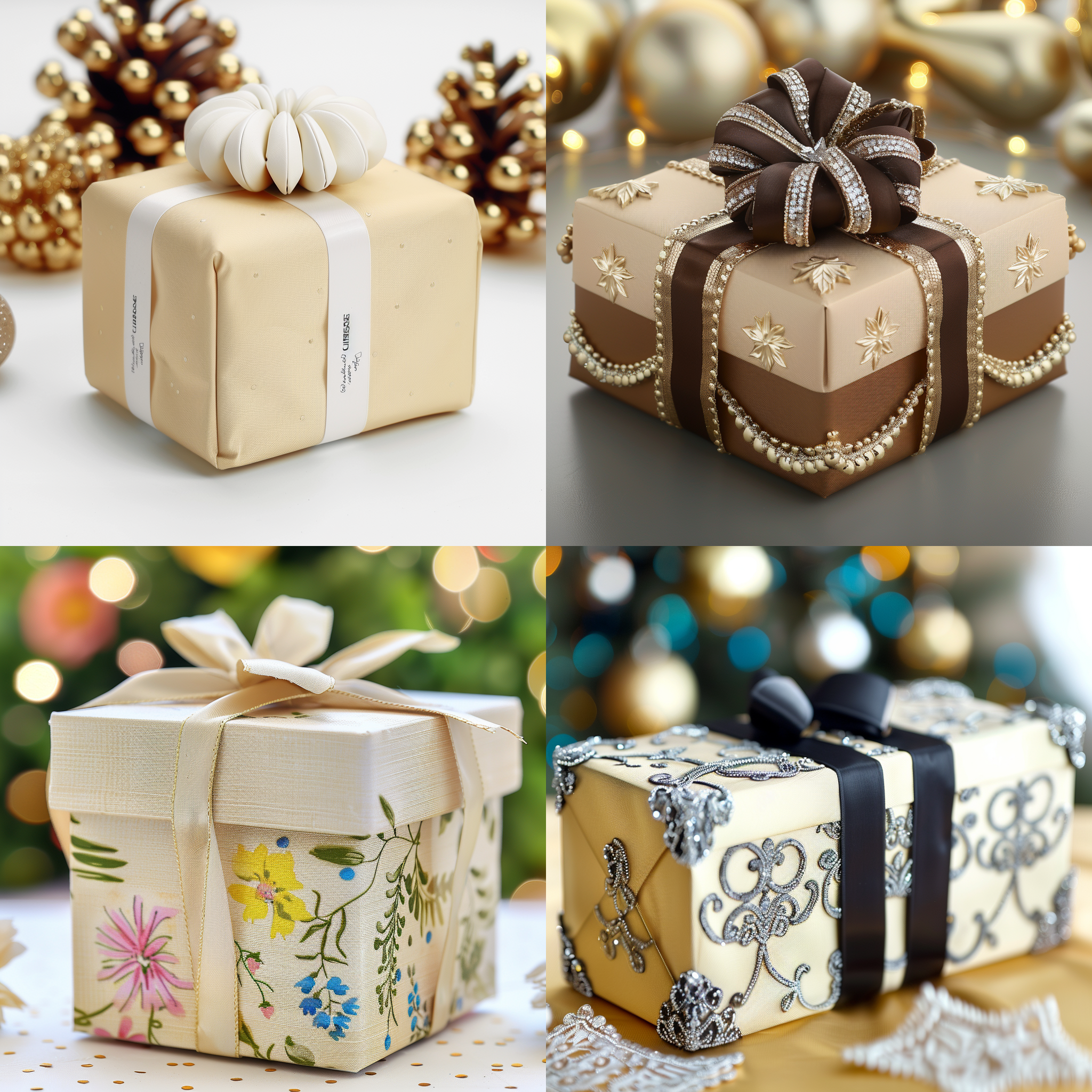 精美盒子包装，桌面，布