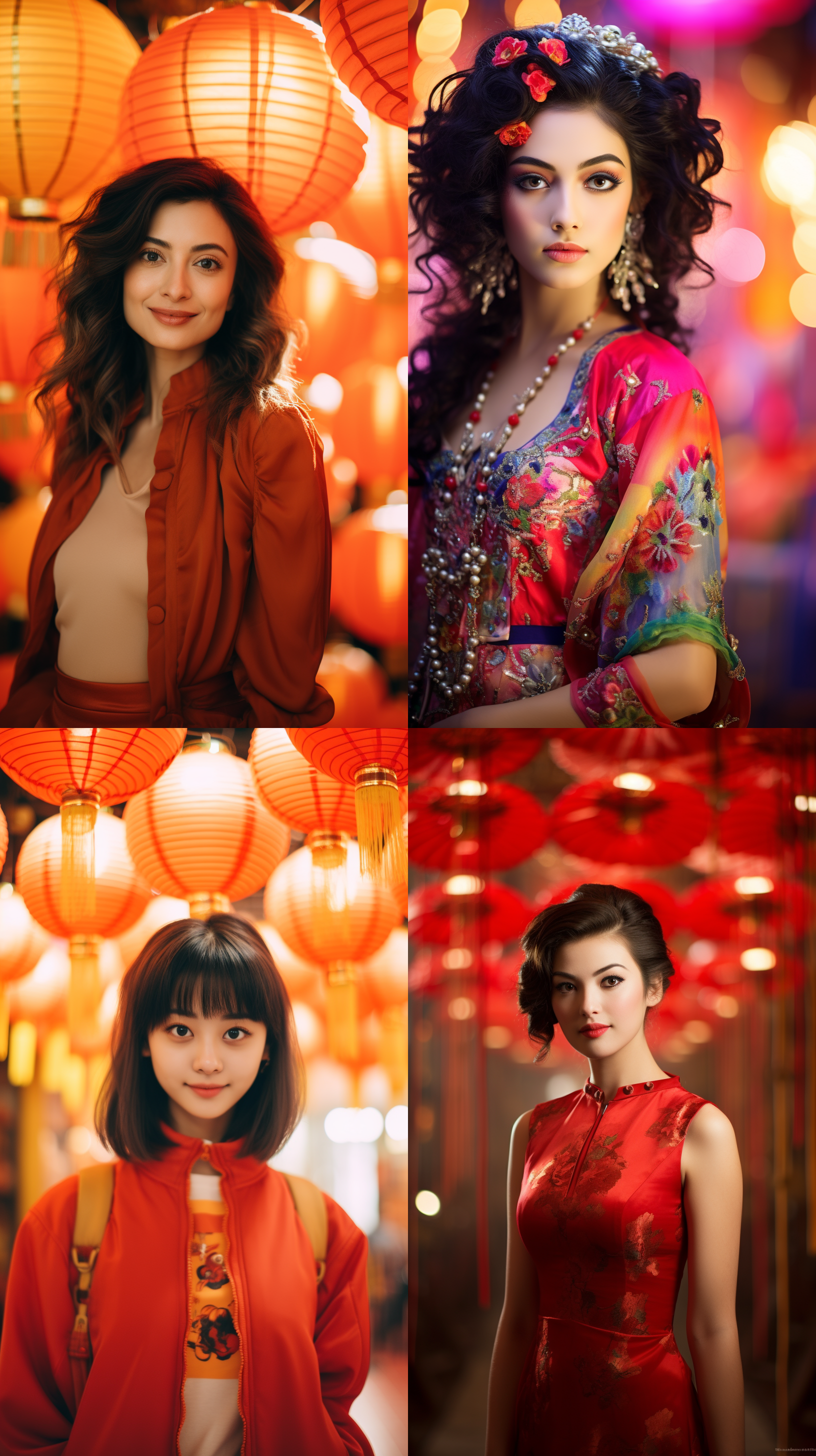 明亮色调，港风中国人像，肖像镜头，明亮光线