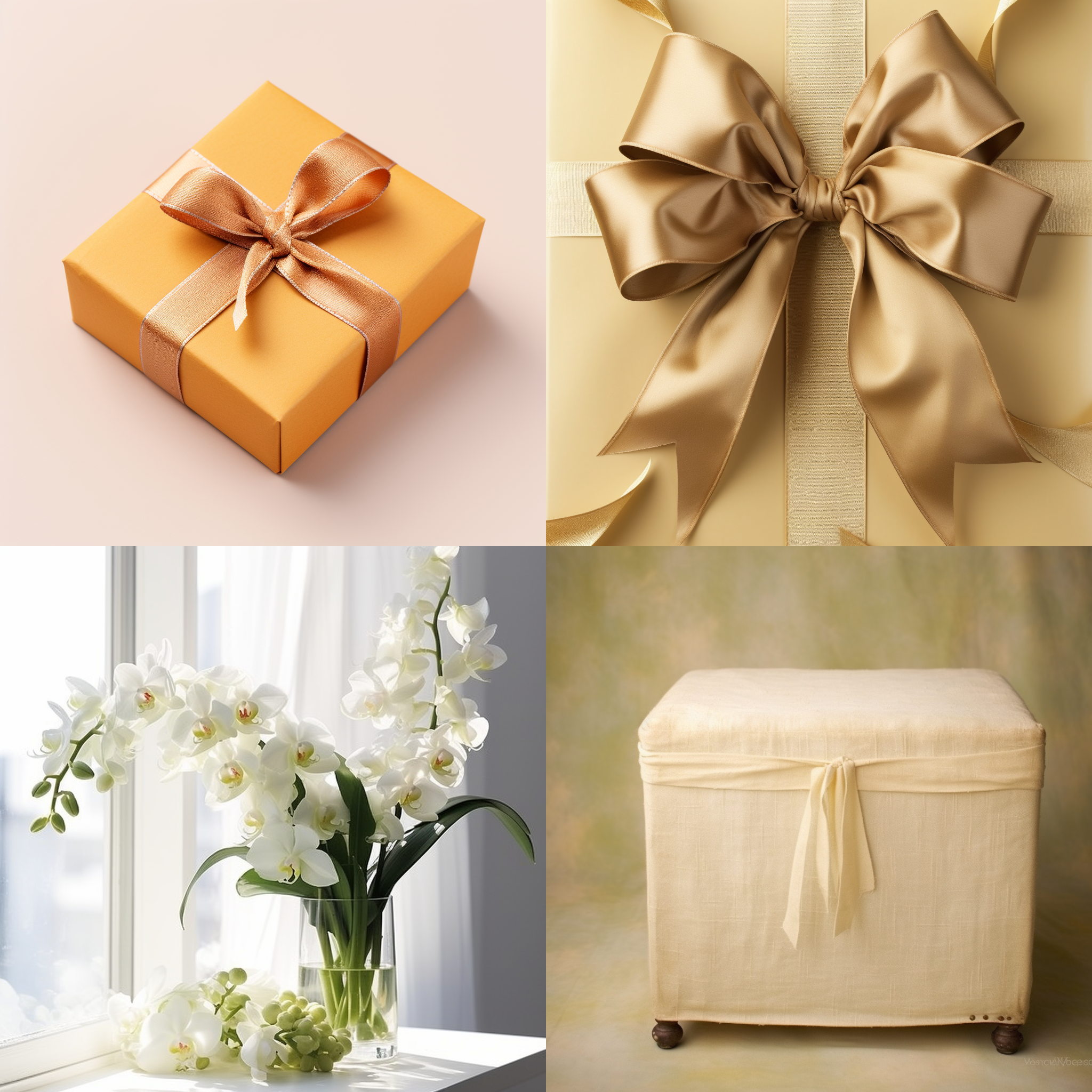 精美盒子包装，白色桌面，布景，静物摄影，高清晰度，中心构图，明亮光线，细节丰富，简洁设计，优雅，温暖色调。