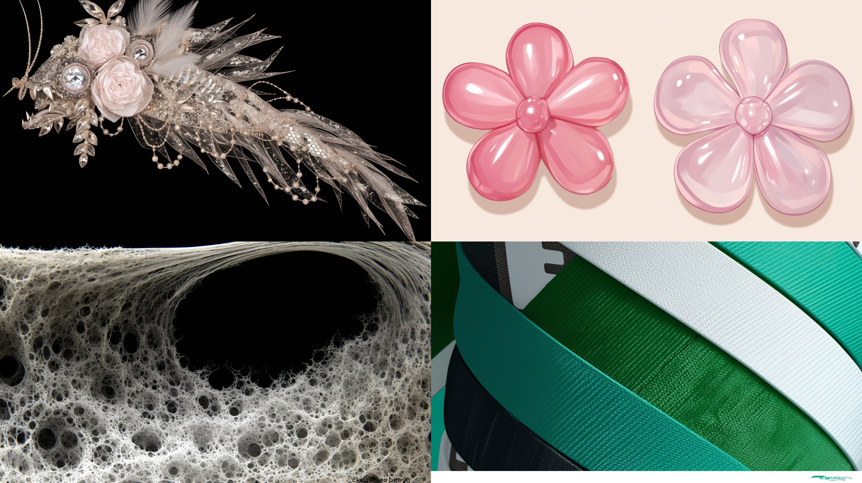 充气花，气球花, 膨胀,变形,波浪,3d