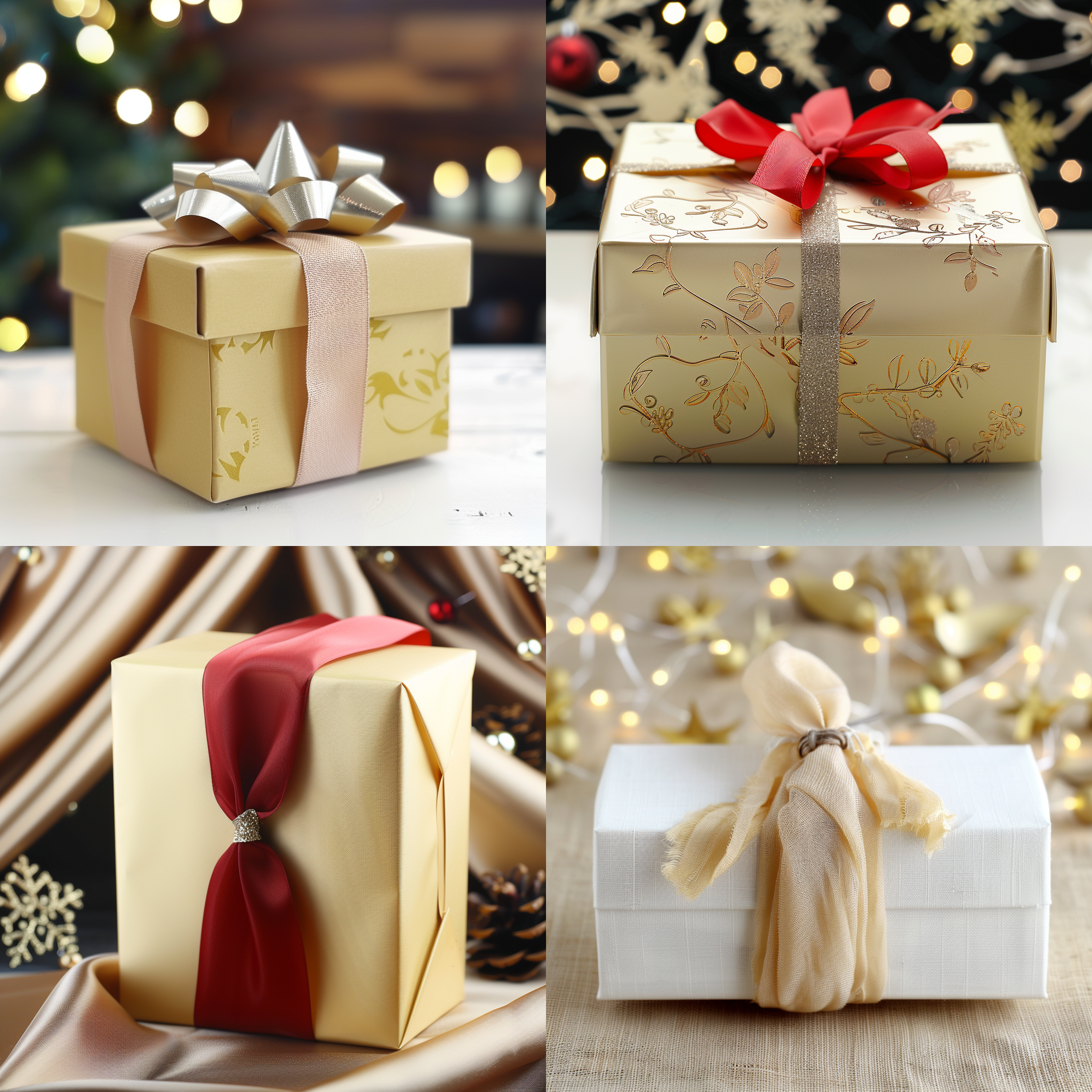 精美盒子包装，桌面，布