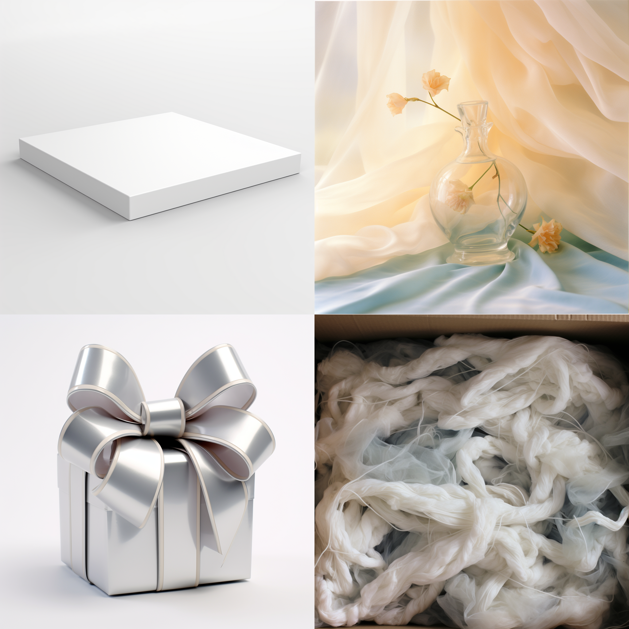 盒子包装，人像图片，白色桌面，白布，静物摄影，特写镜头，明亮光线，细节丰富，清晰对焦，高饱和度，优雅，精致。