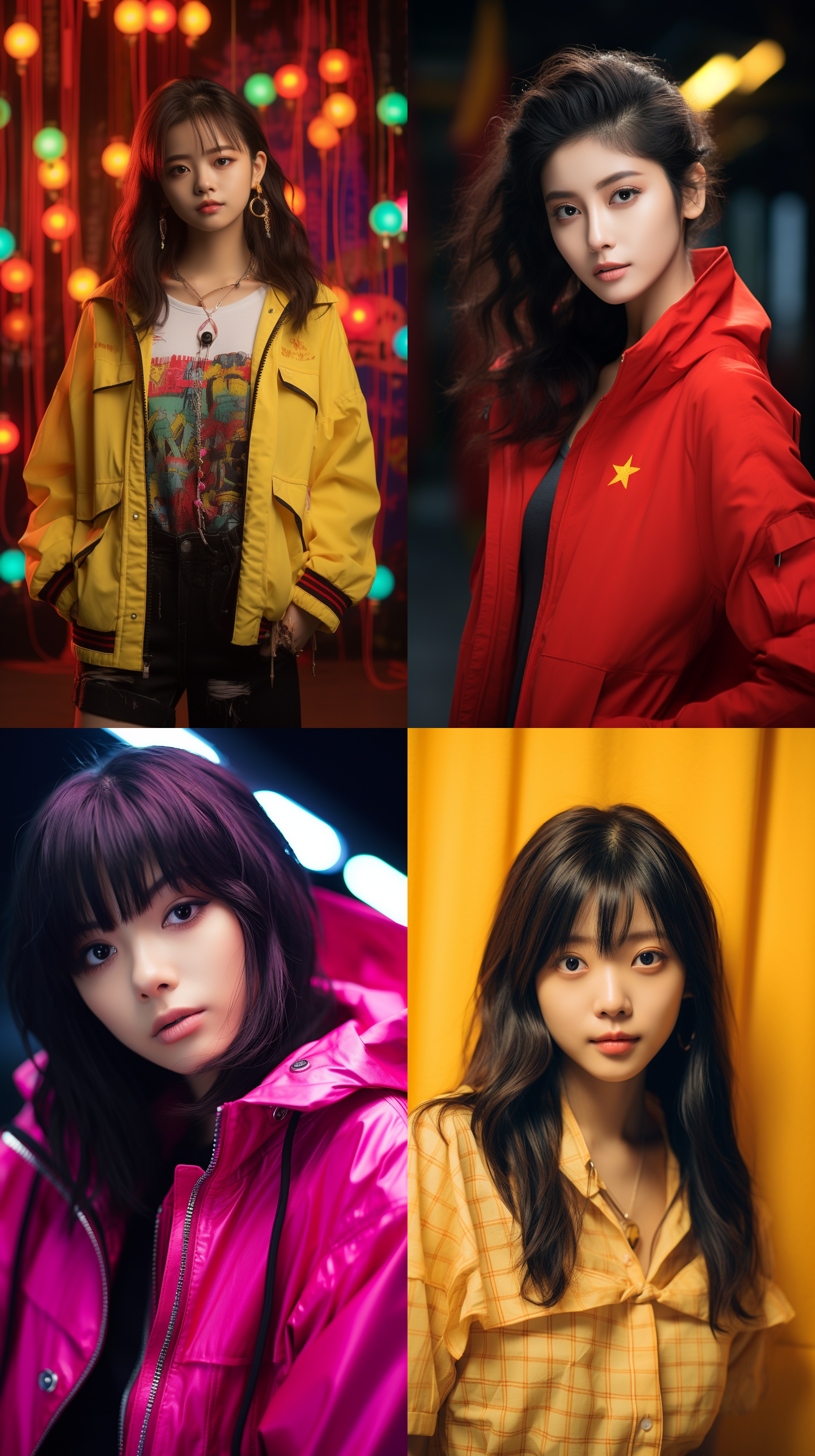 明亮色调，可爱中国女生人像，肖像镜头，明亮光线
