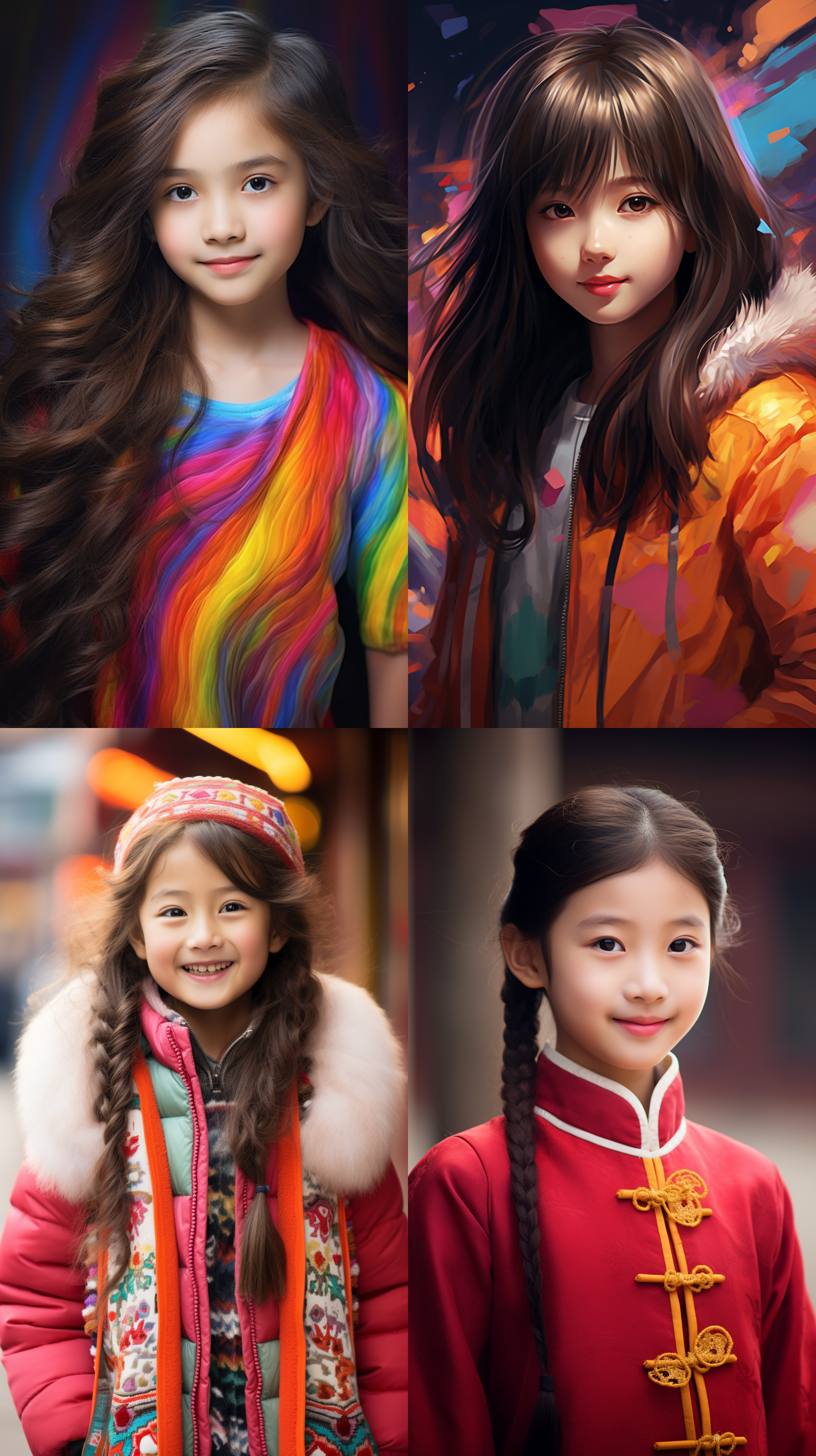 12岁中国少女，明亮色调，肖像镜头，明亮光线，自然环境，微笑，清晰焦距，色彩丰富，温暖情感。