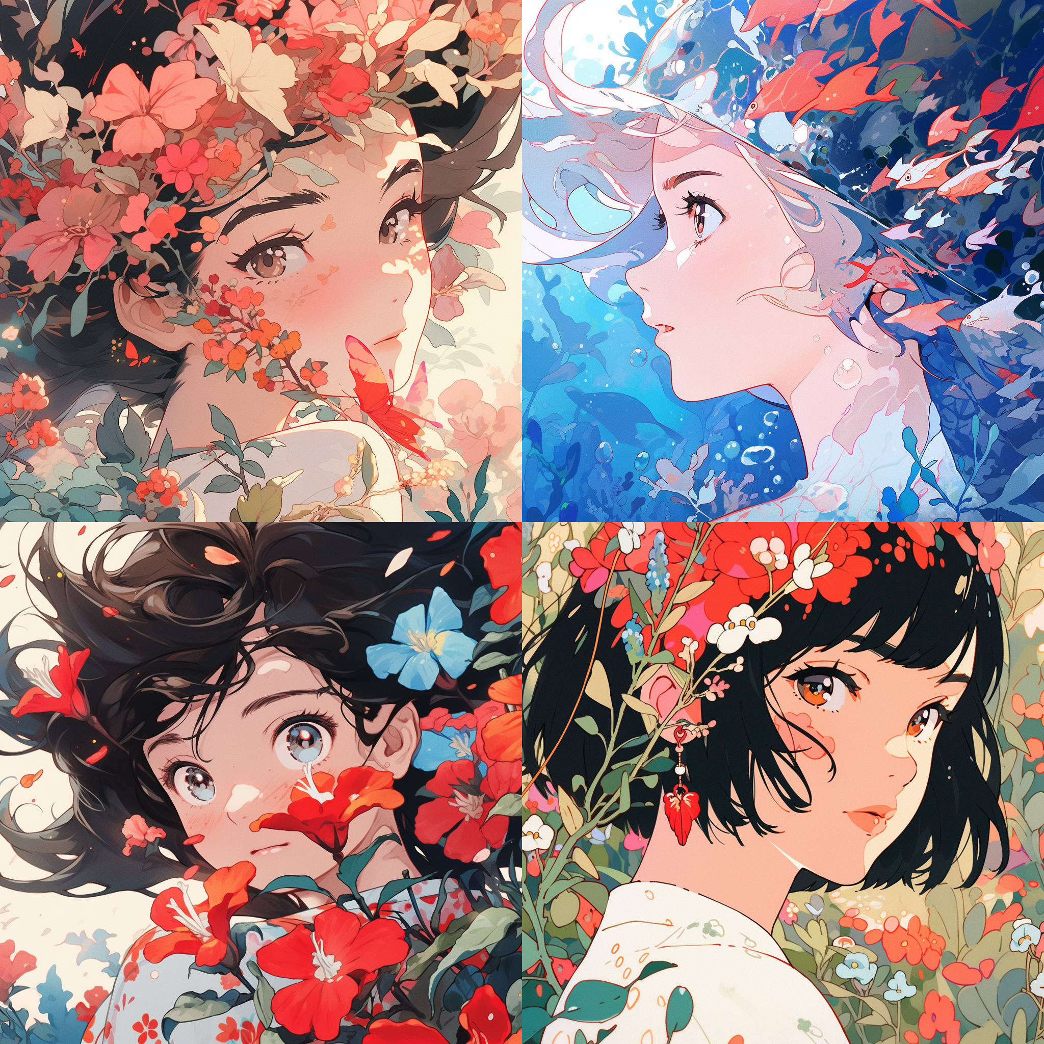 中心，详细细致的华丽面容，动漫风格，关键视觉，复杂细节，高度详细，令人叹为观止，充满活力，全景，电影感，90年代动漫，conrad roset，由冈崎由纪广志创作的吉卜力艺术，8k。