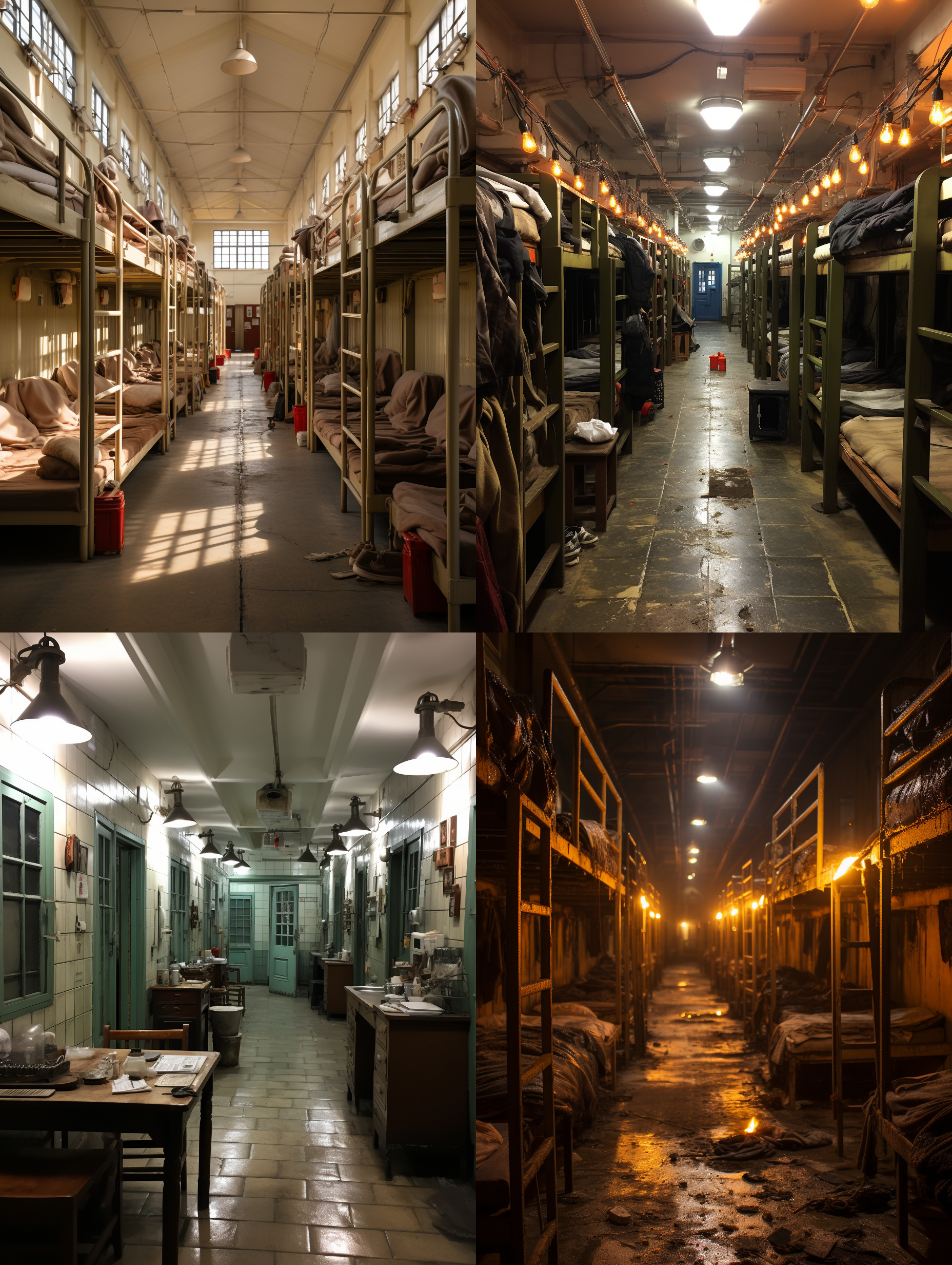 学生宿舍里有三个双层床，三个双门衣柜，一扇门烂掉了，中国学生很生气。