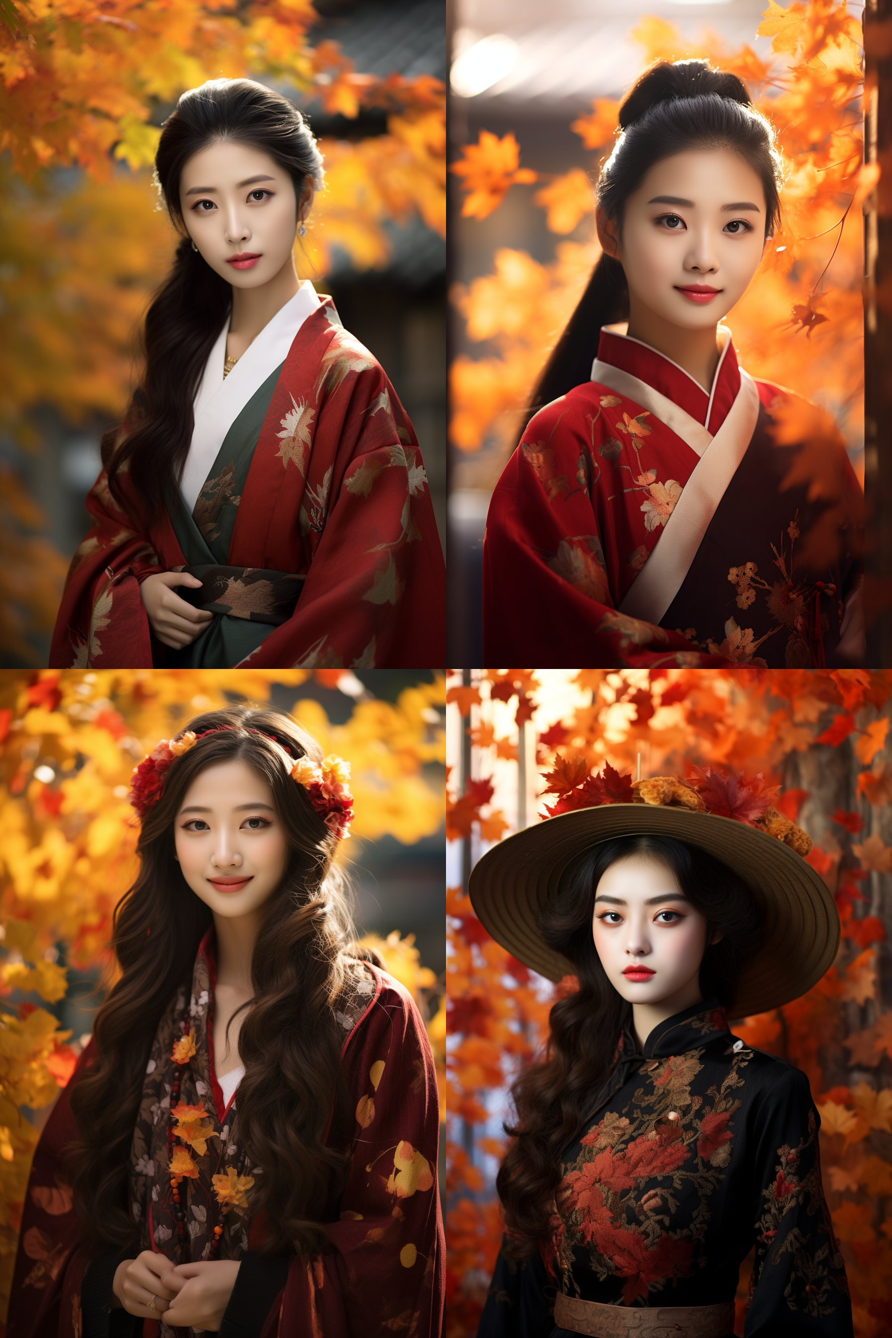 中国女孩人像，穿线衣，秋季户外，明亮环境，超高清摄影图
