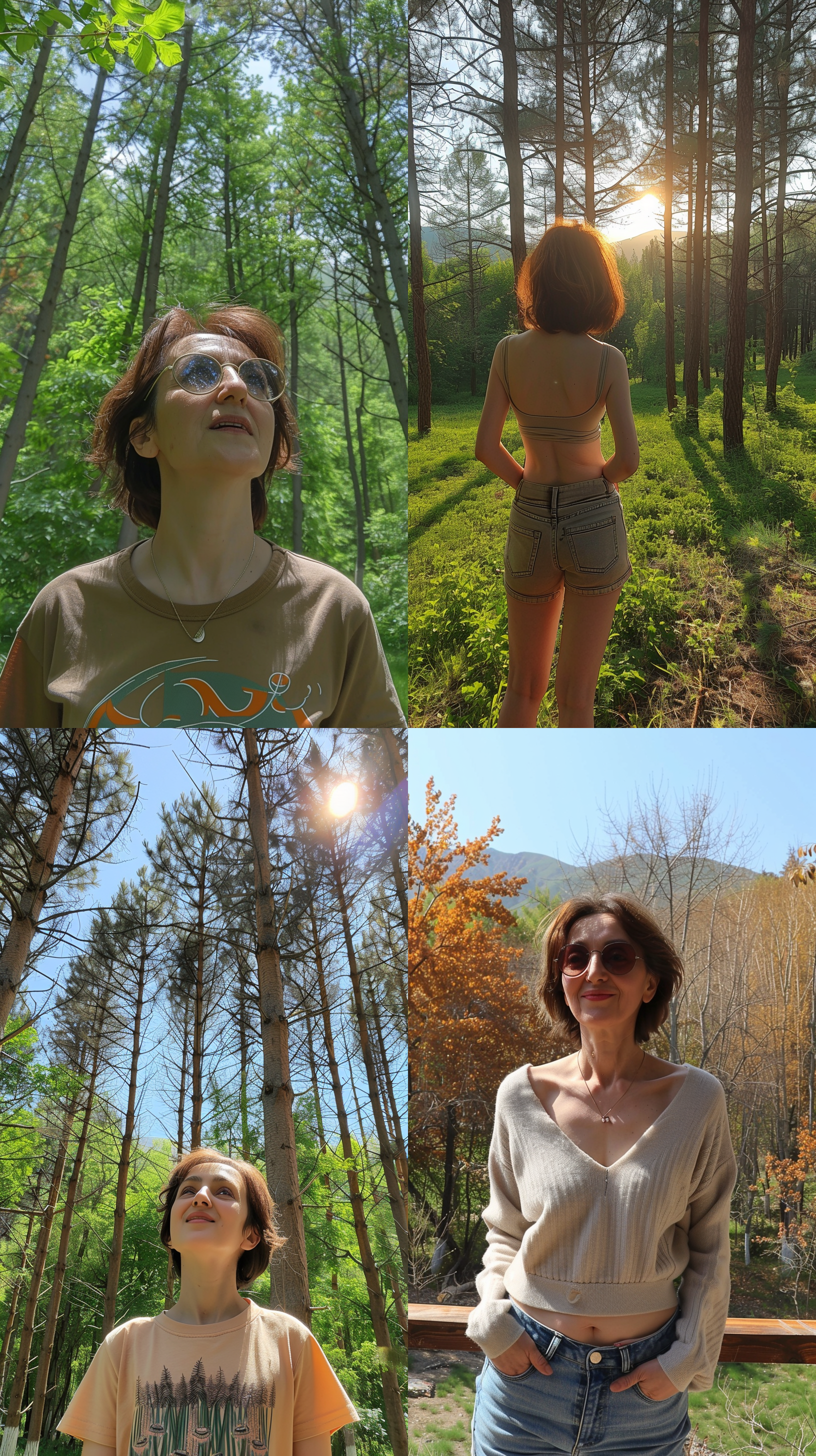 女孩的微笑 摄影纪实 森林 半身 太阳光 开心