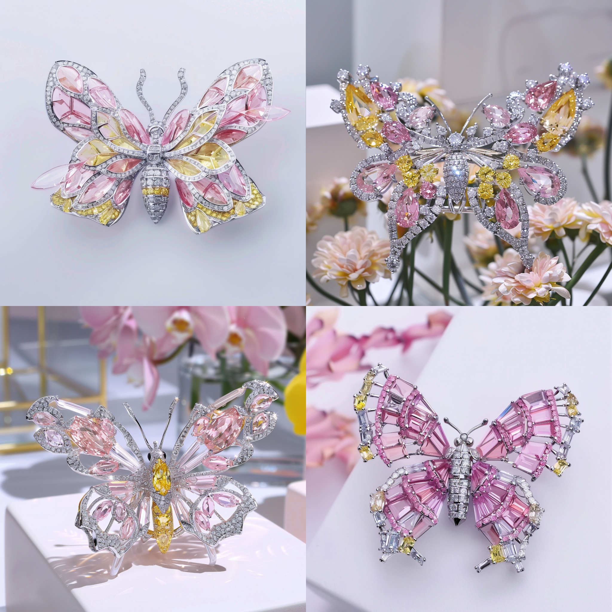 sapphire butterfly jewellery, pink diamonds, by jiao bingzhen, from transformers, with wings, qvc, featured on 99designs, by narayan shridhar bendre, playful and cheerful, inspired by giambattista pittoni, new release, (bee)