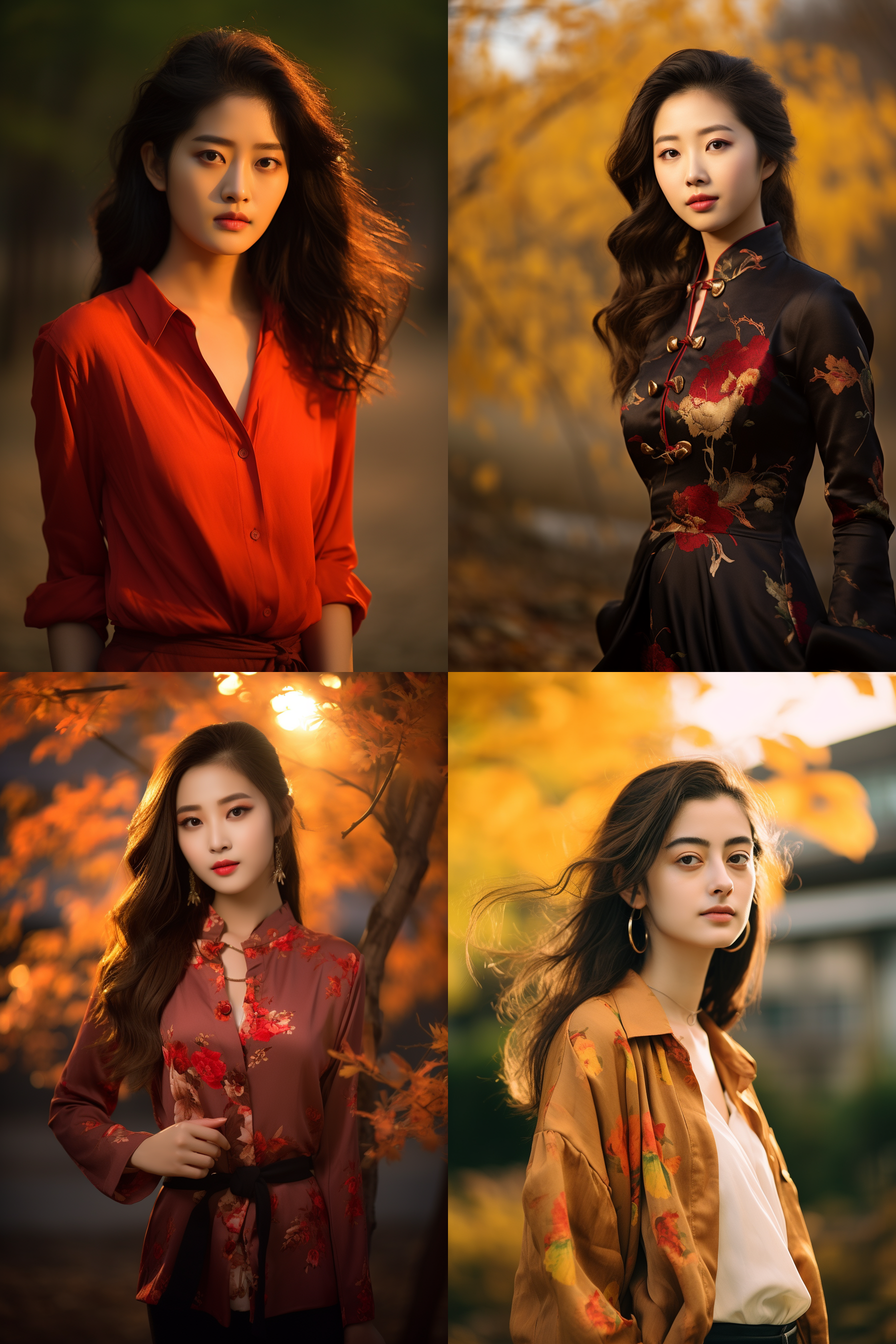 中国女孩，现代服饰，明亮光线，摄影图 清新自然，户外风景，肖像模式，中焦镜头，自然姿态，色彩鲜艳，快门优先，放松自然