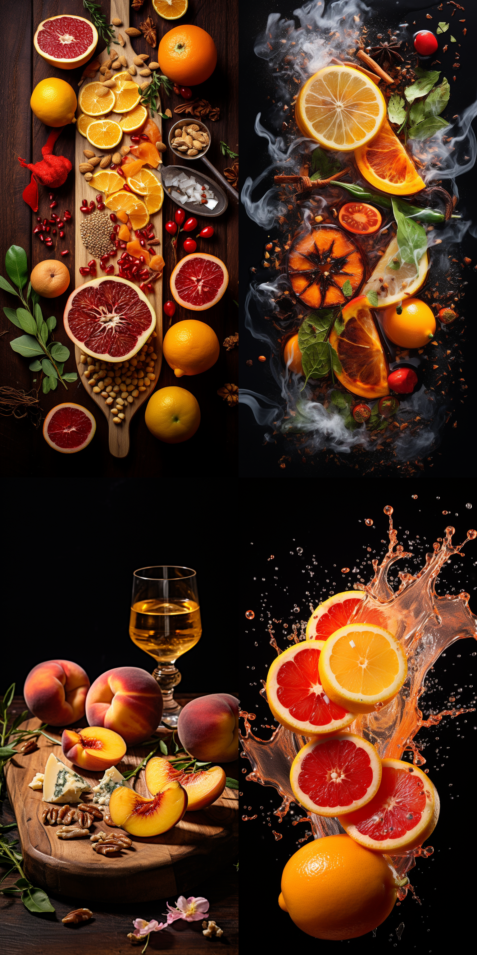 美食摄影，色彩温暖，细节突出，背景简单明快，特写镜头，烹饪场景，明亮光线，烟雾效果，食物表面细节，诱人色彩，饱满质感。