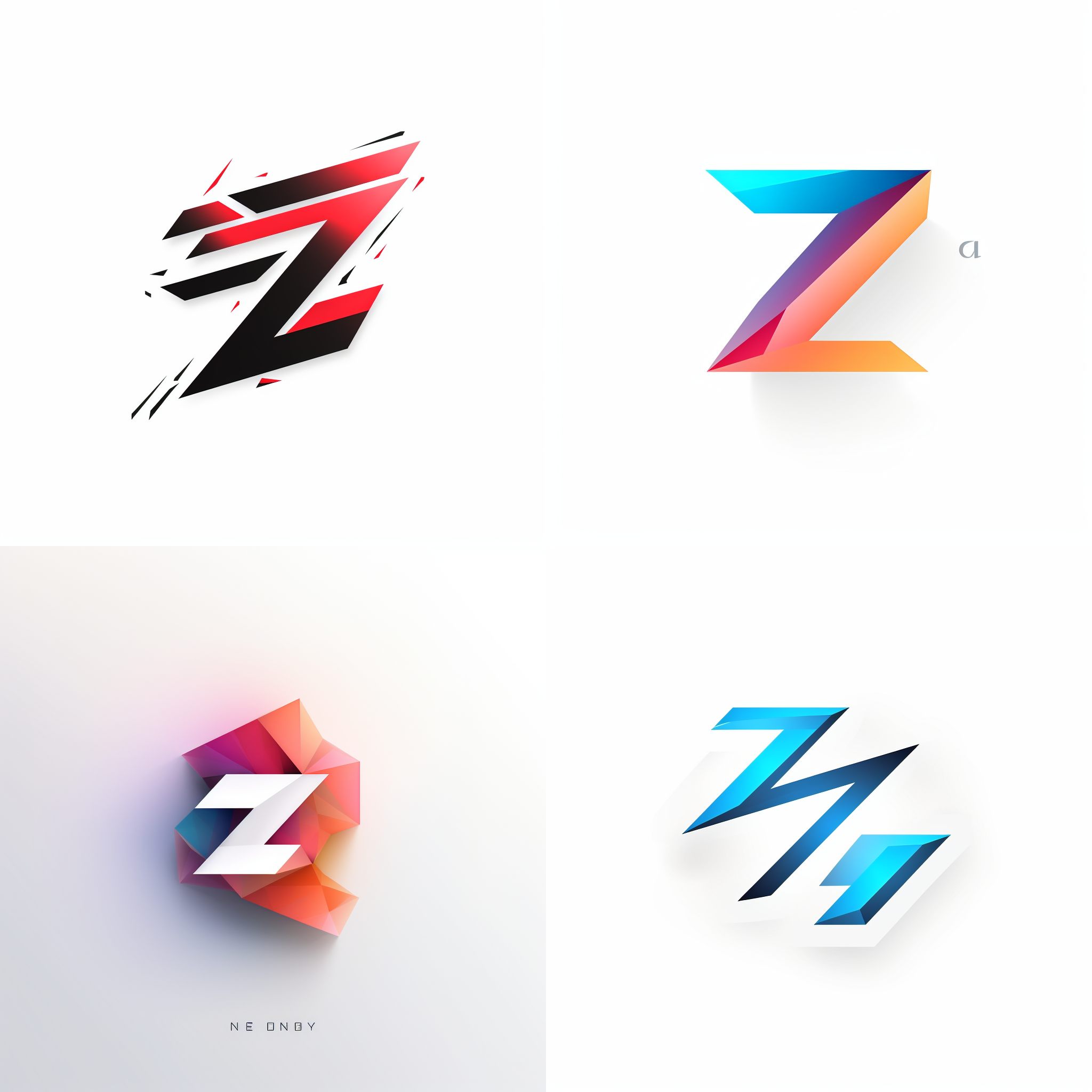 compose logo with letters zyg, minimalist style, white background,