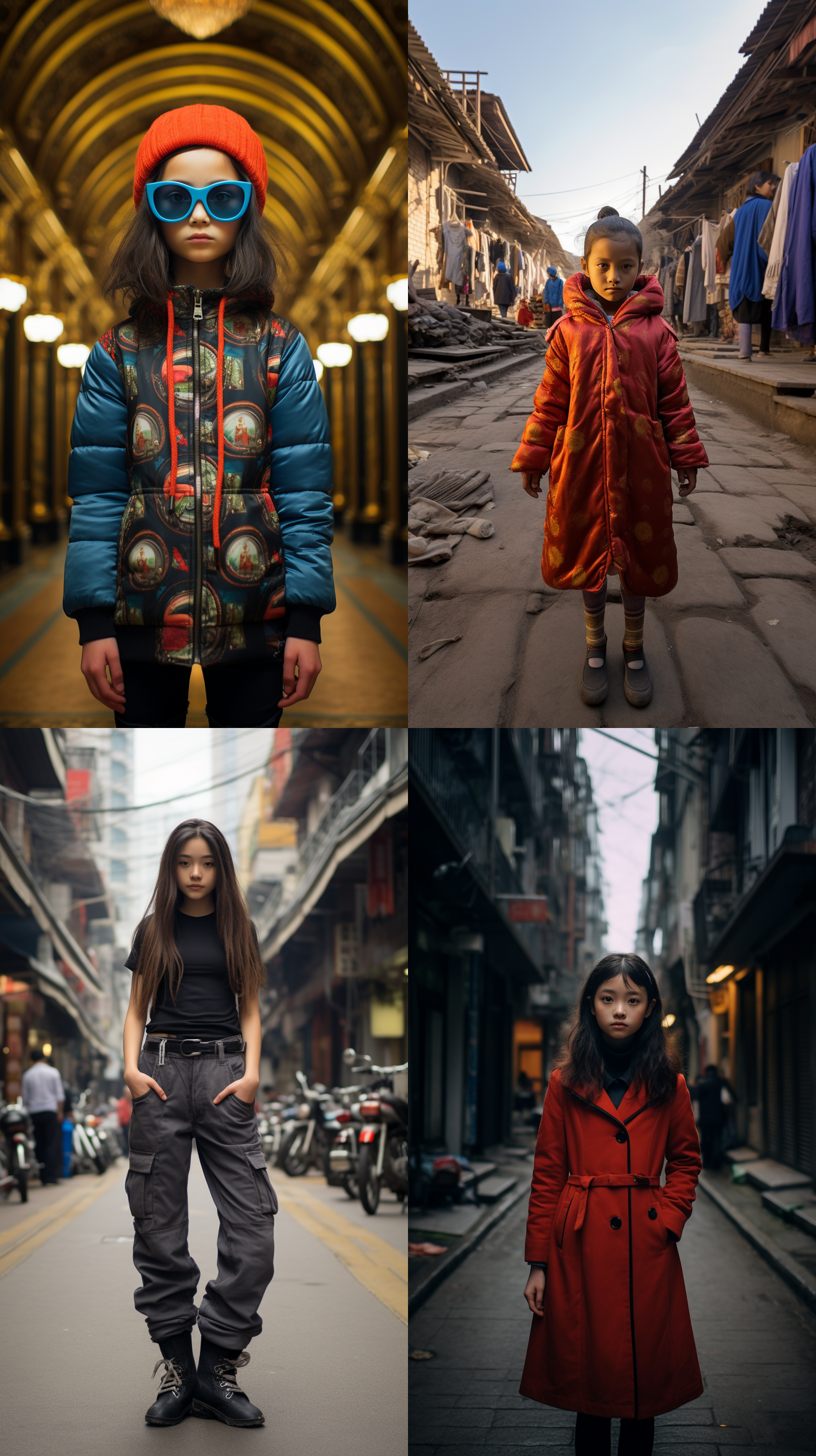 12岁中国女孩,广角镜头