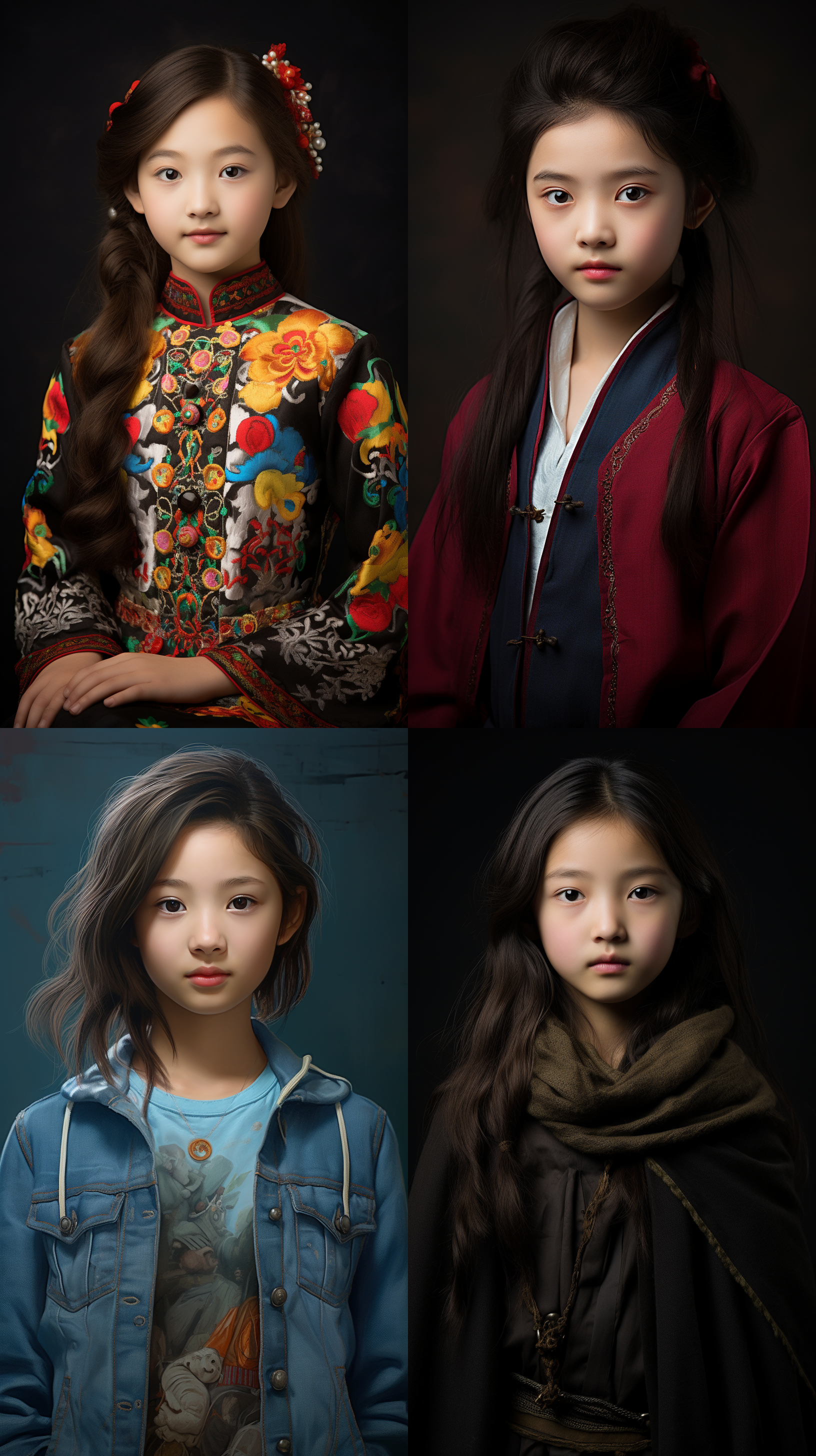 12岁中国女孩,肖像镜头