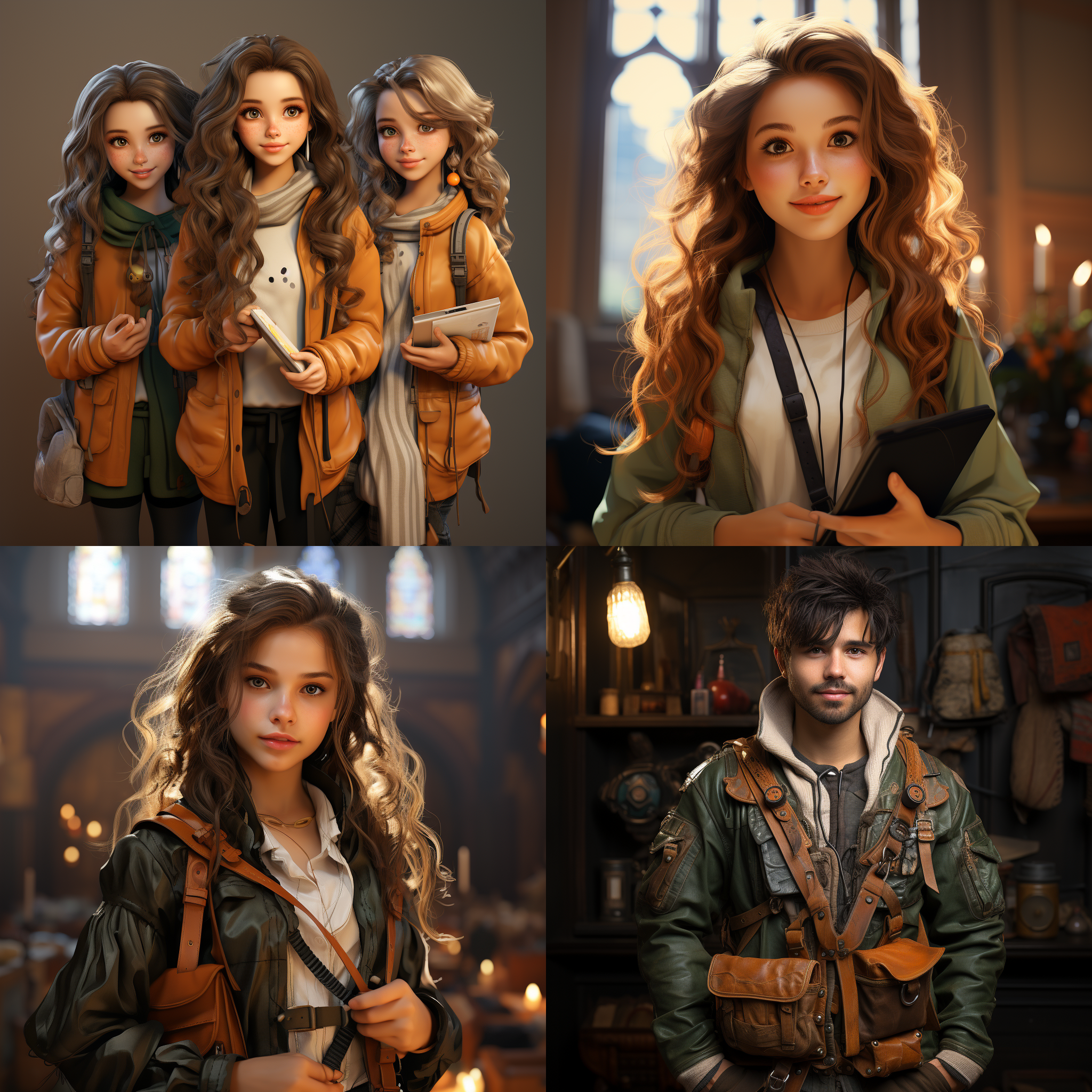 参考此图，创作出老师的人物，要求：斜挎的音箱不用创作。