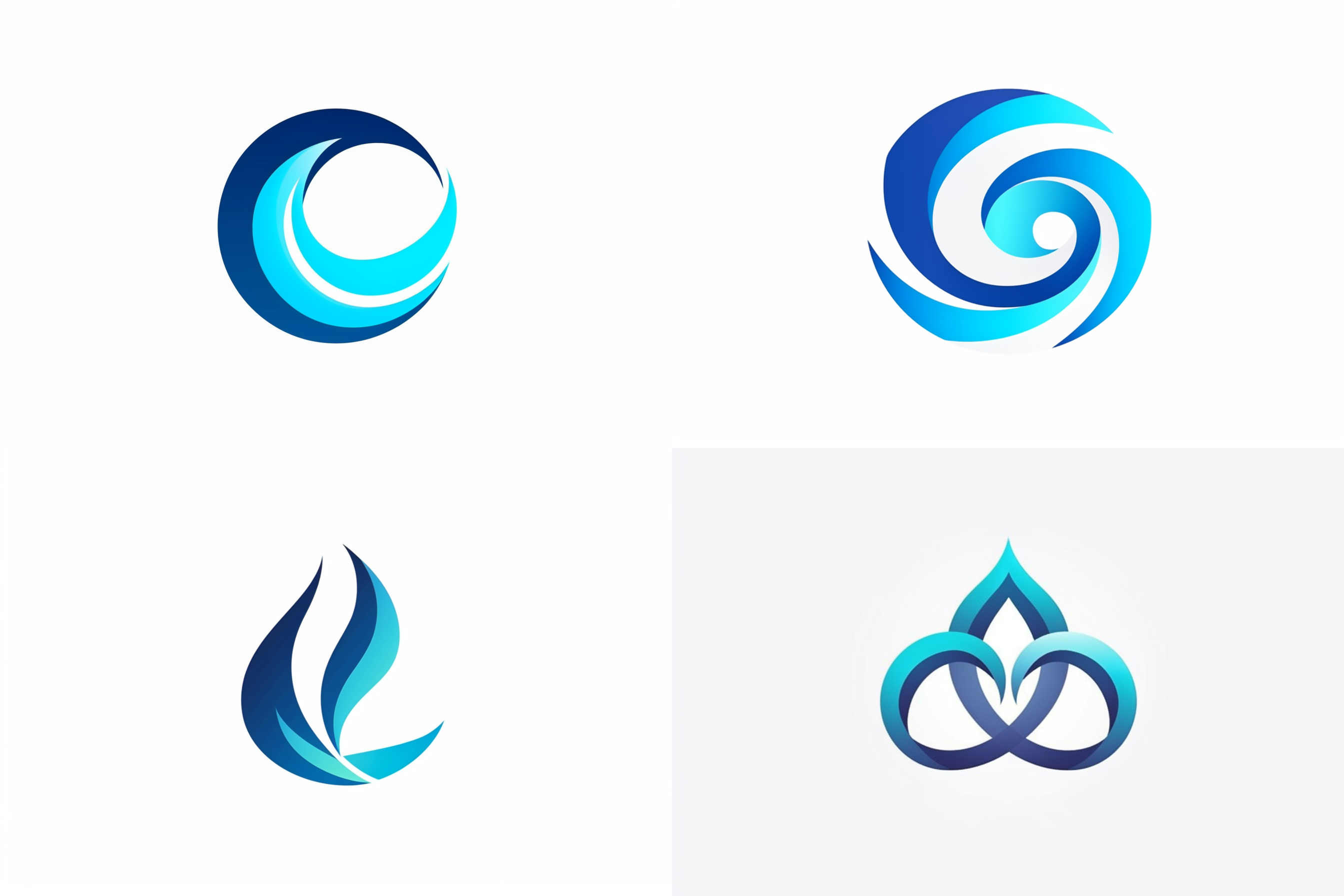 logo设计，互联网，蓝色纯色，扁平化，2d，白色背景，简洁，矢量