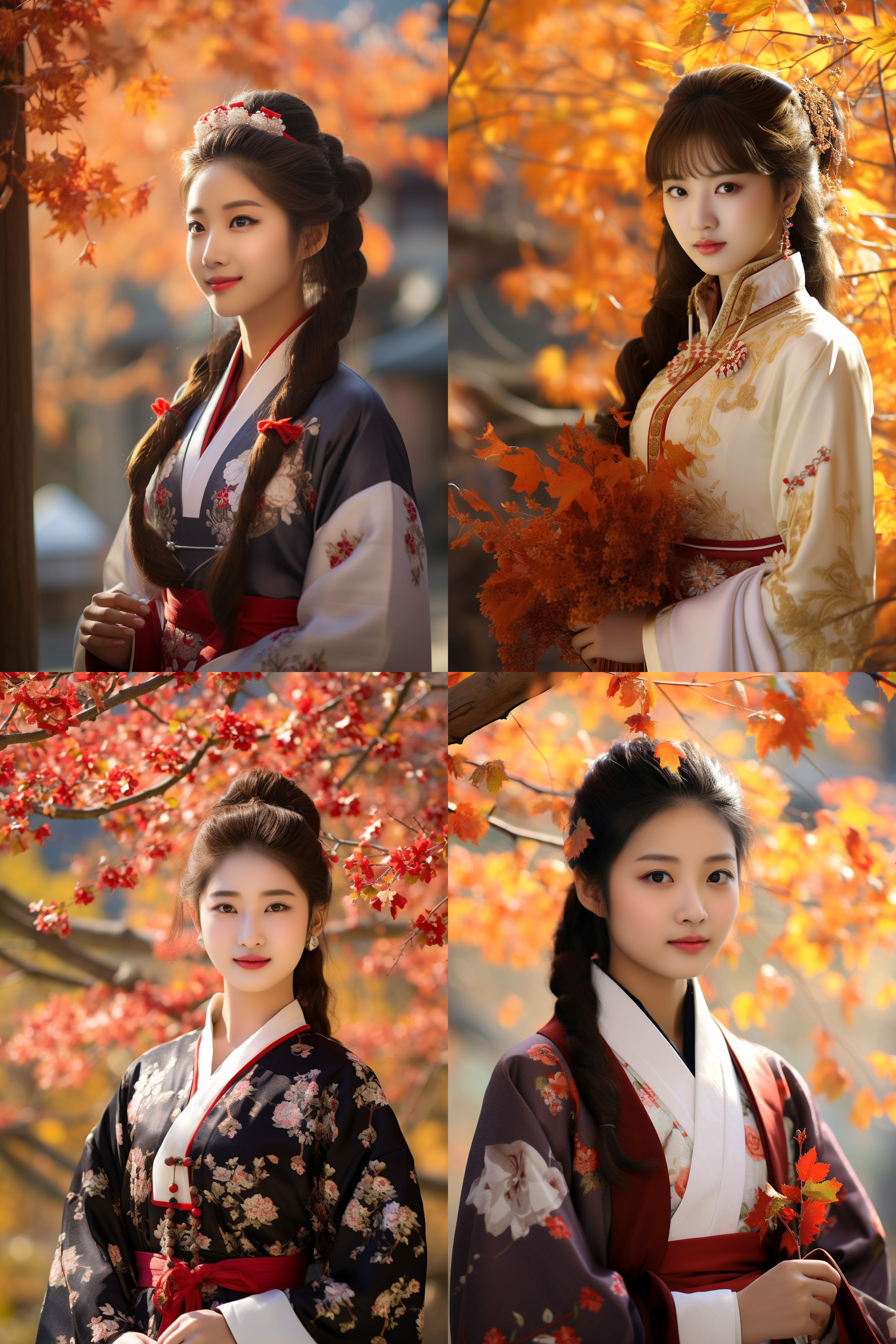中国女孩人像，穿线衣，秋季户外，明亮环境，超高清摄影图