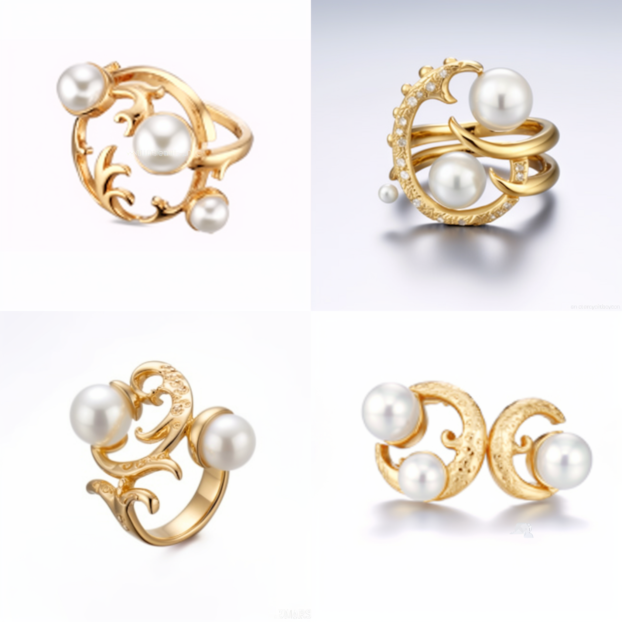 van cleef & arpels, 3 moons, white with gold accents, swirl, calcutta, char, the ring, pearl, 1 4 4 p, vibrant and stylized, qvc, bite, in the styles of tom coletti, # rococo, order now, moana, round-cropped, enamel, dazzling, coveted