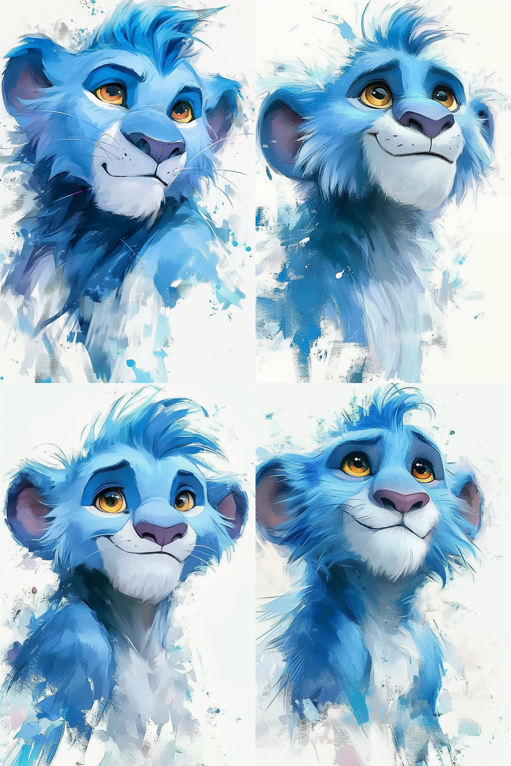 可爱的蓝色猴子，英俊的，眼神灵动