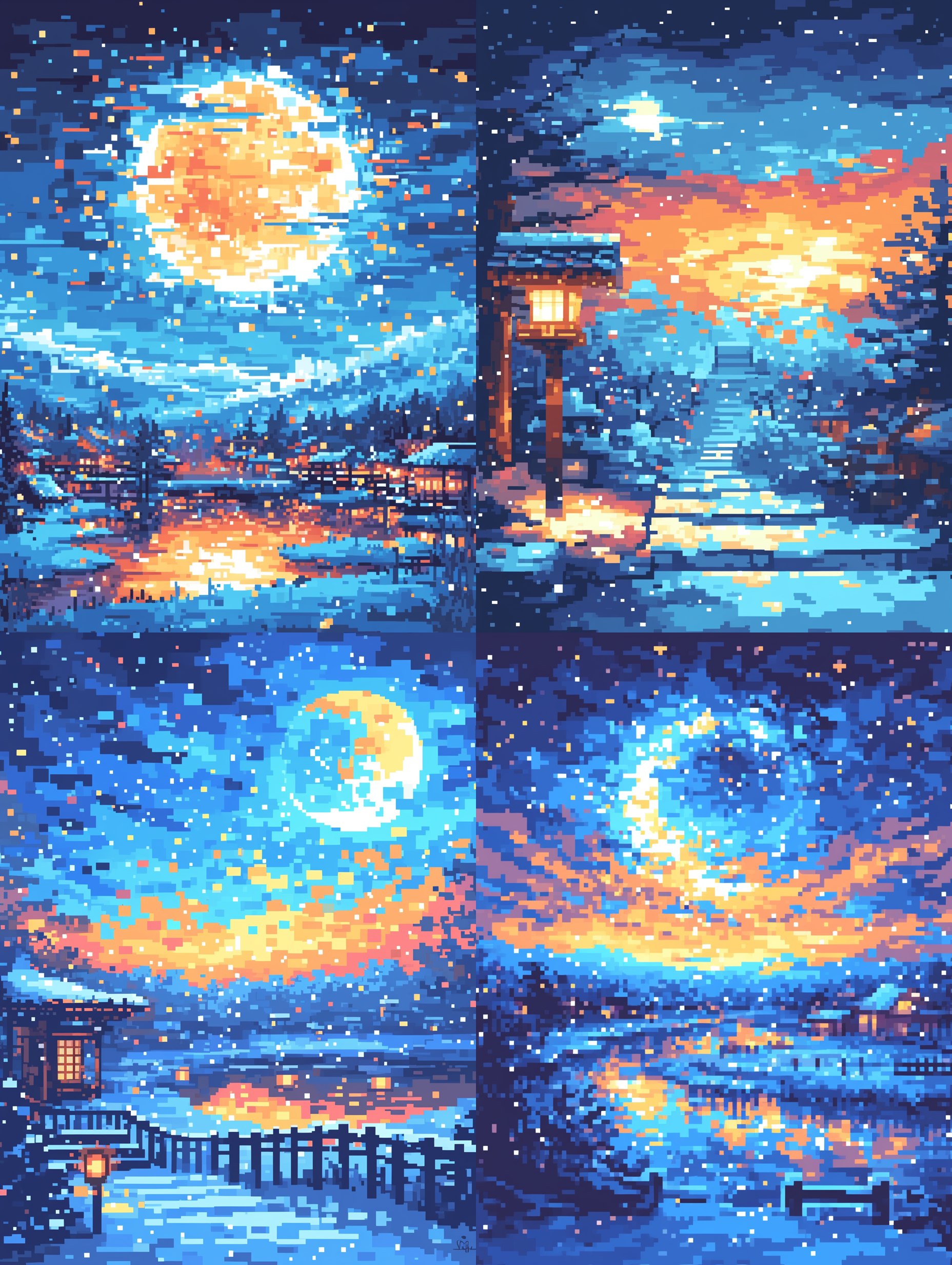 像素风，雪景，雪，圣殿，高质量图 像素风，雪景，雪，圣殿，高质量图