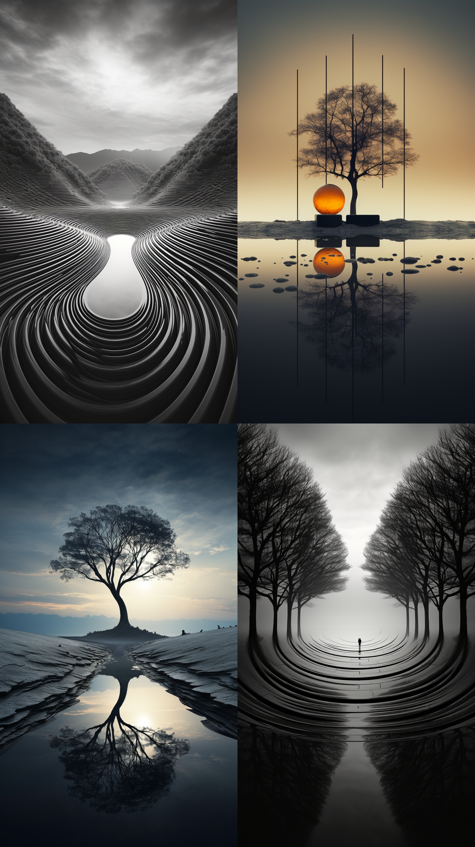 分辨率，大光圈，深度效果，平行线构图，静态，安详，自然。