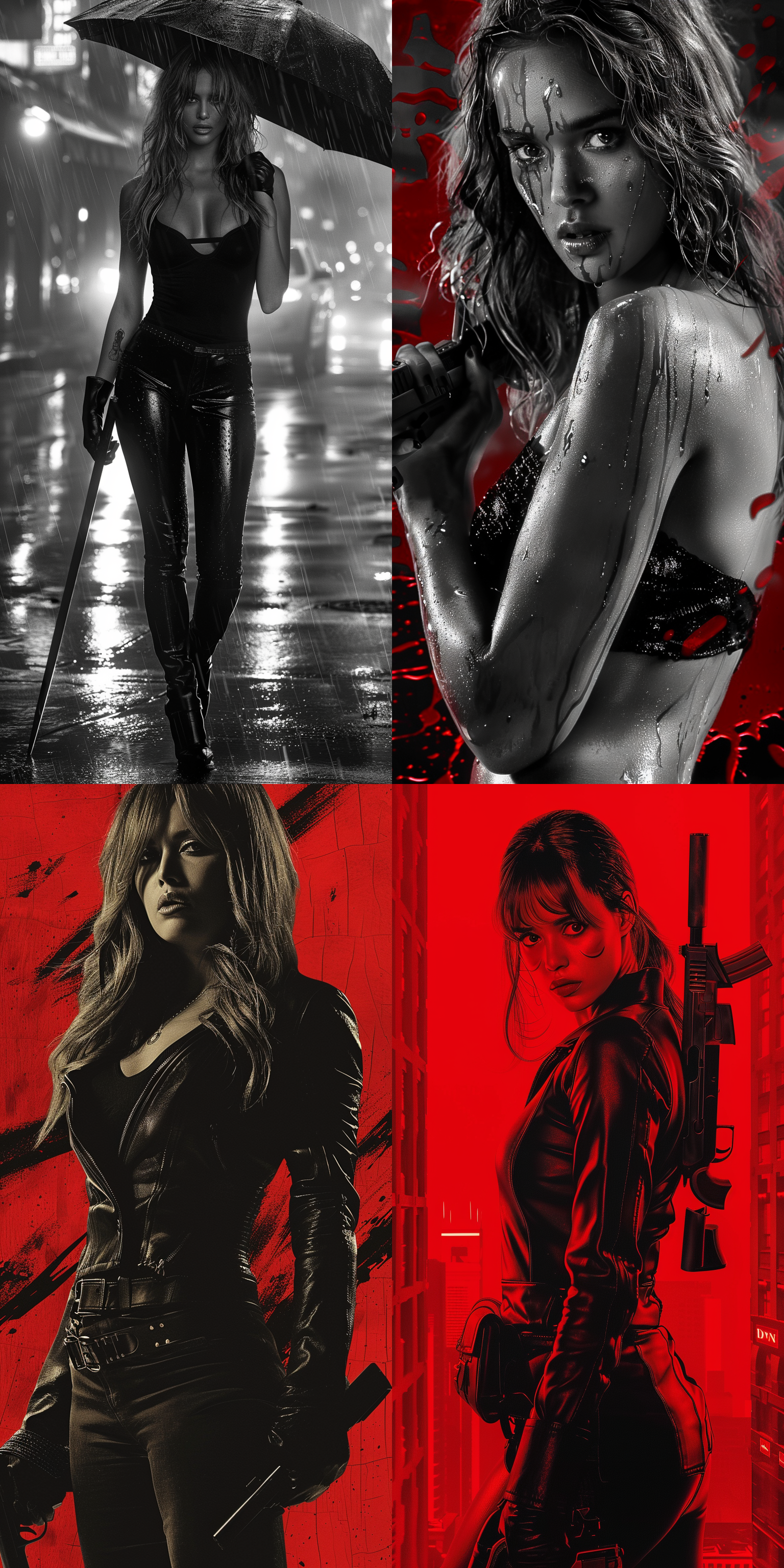 杰西卡阿尔芭，sin city,全身，电影海报，4k