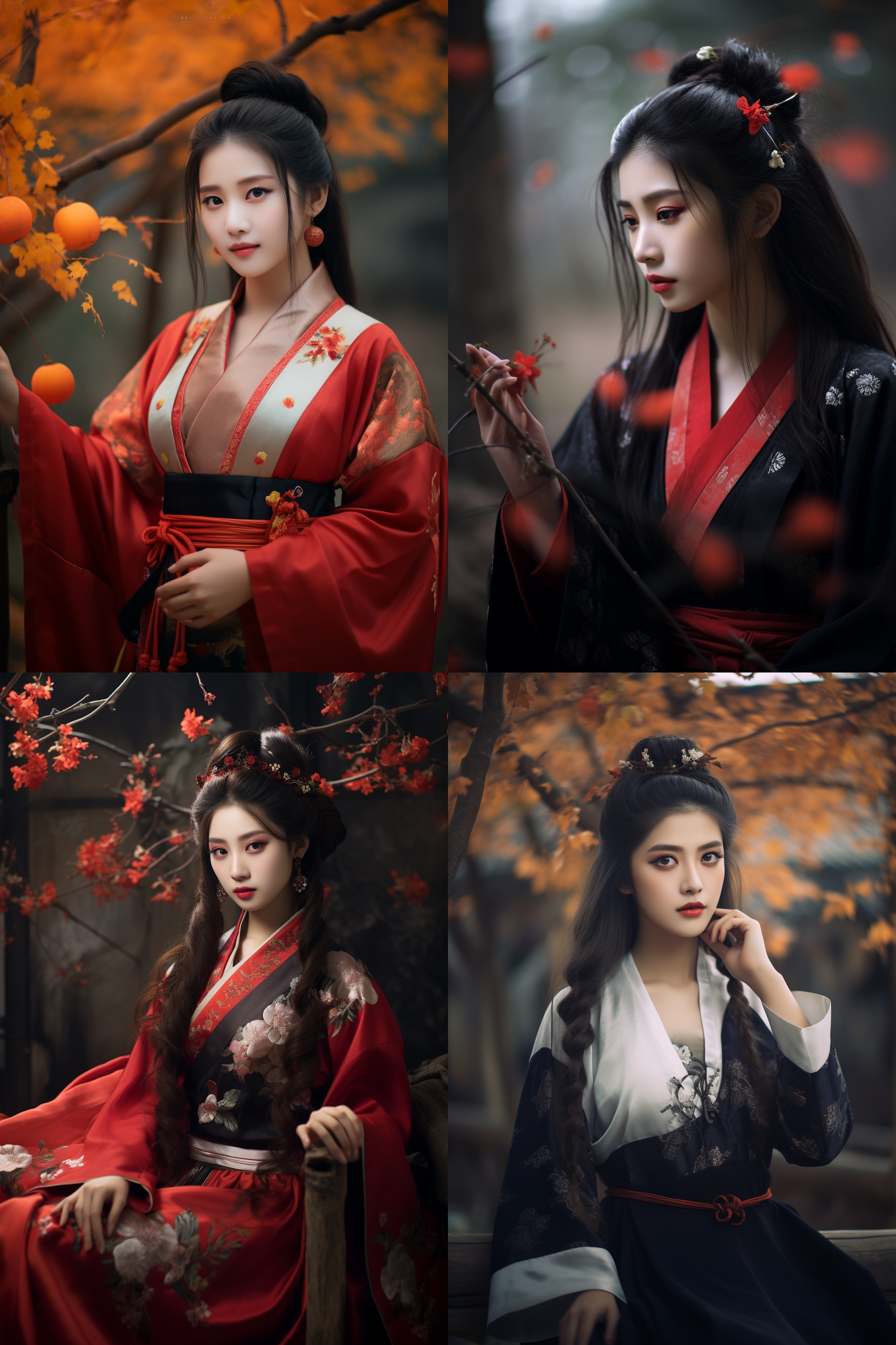 汉服女孩，摄影图