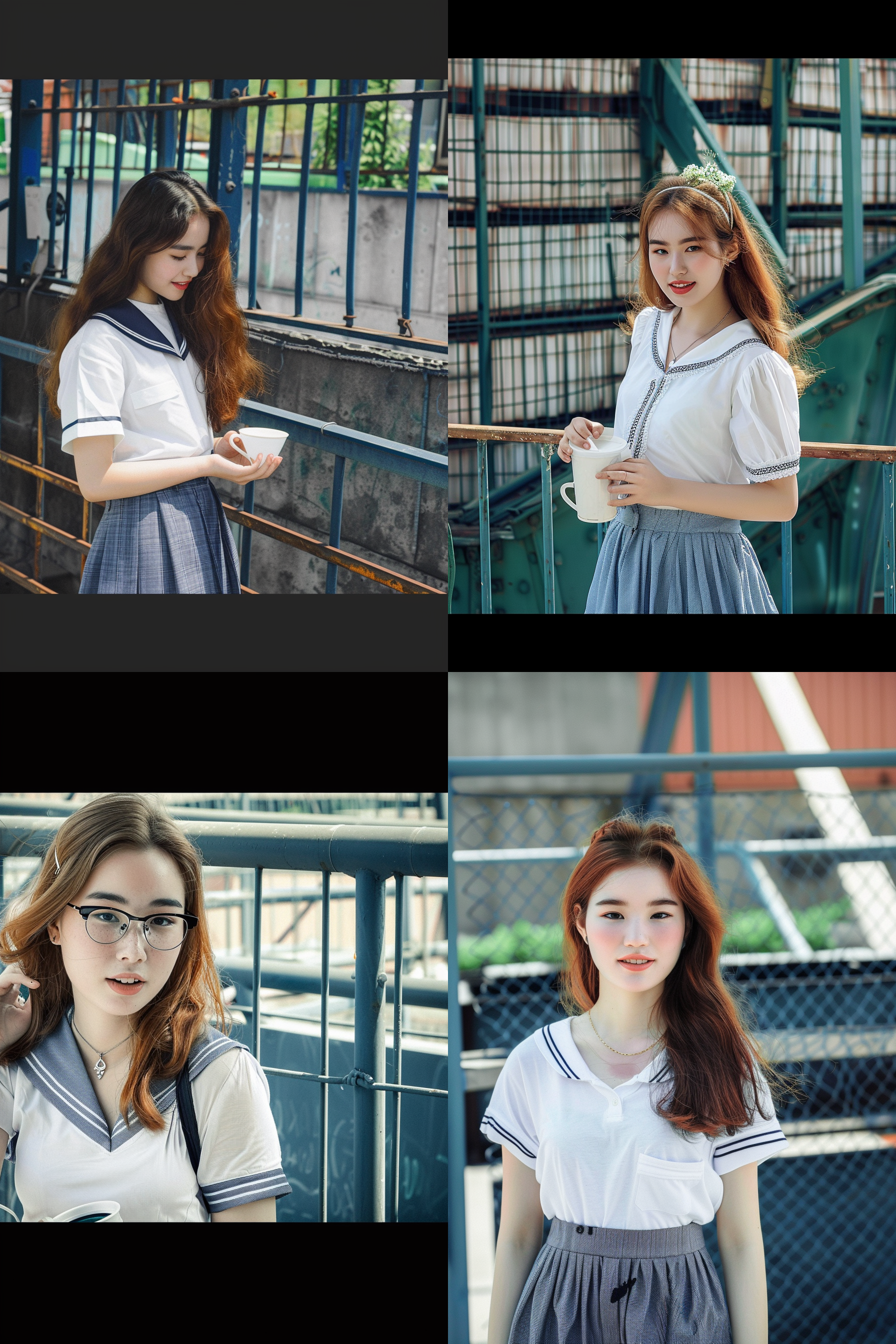 女学生，摄影图