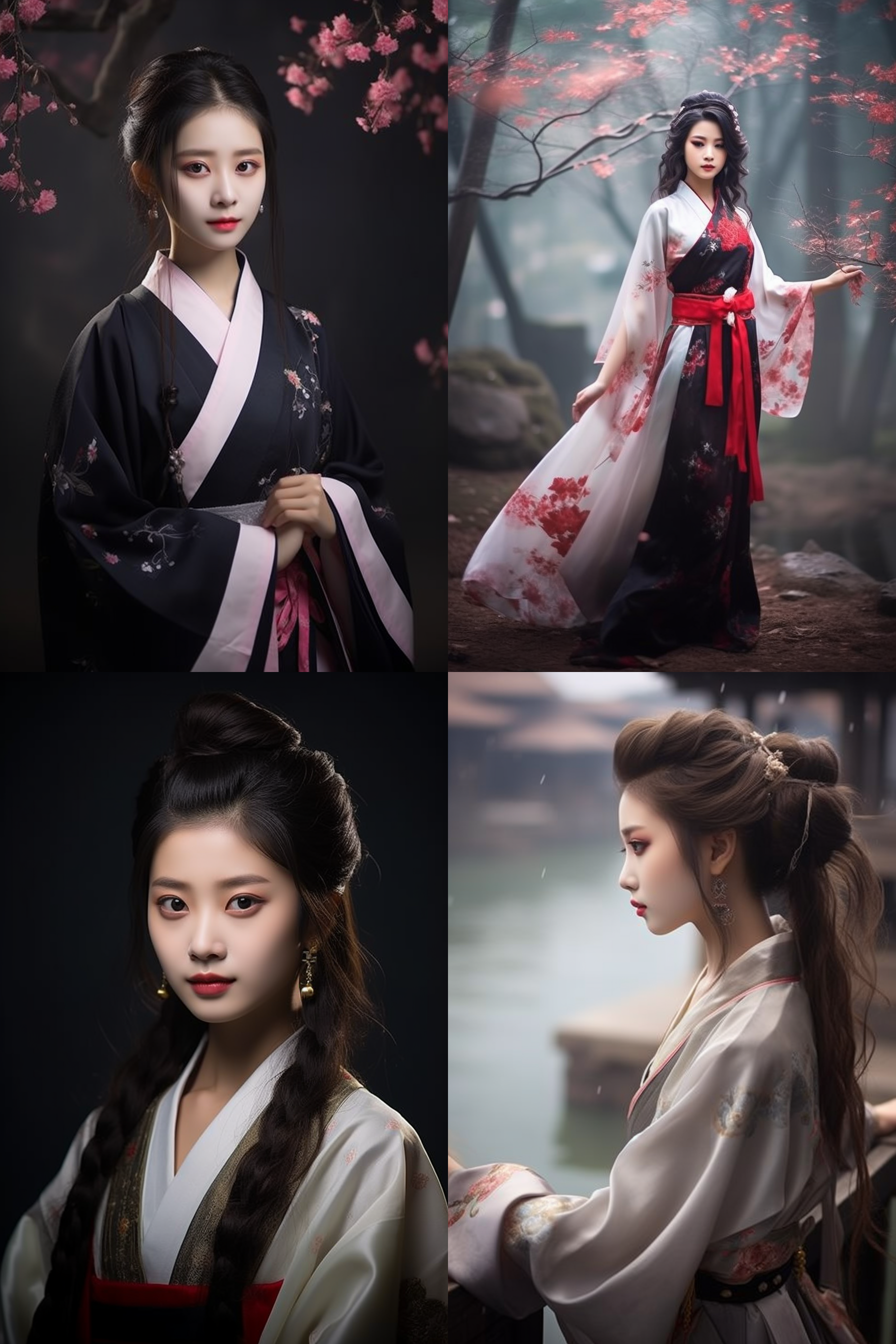汉服女孩，摄影图