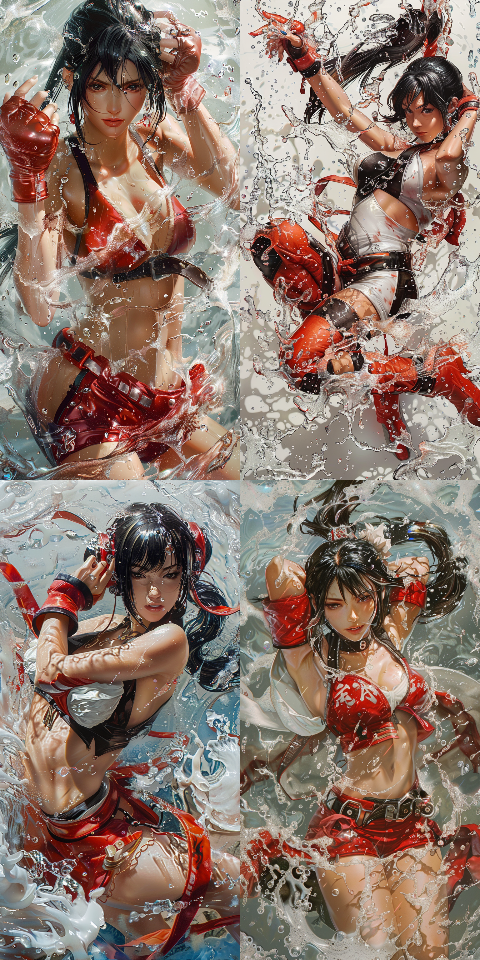 mai,king of fighters,swimming in glue.