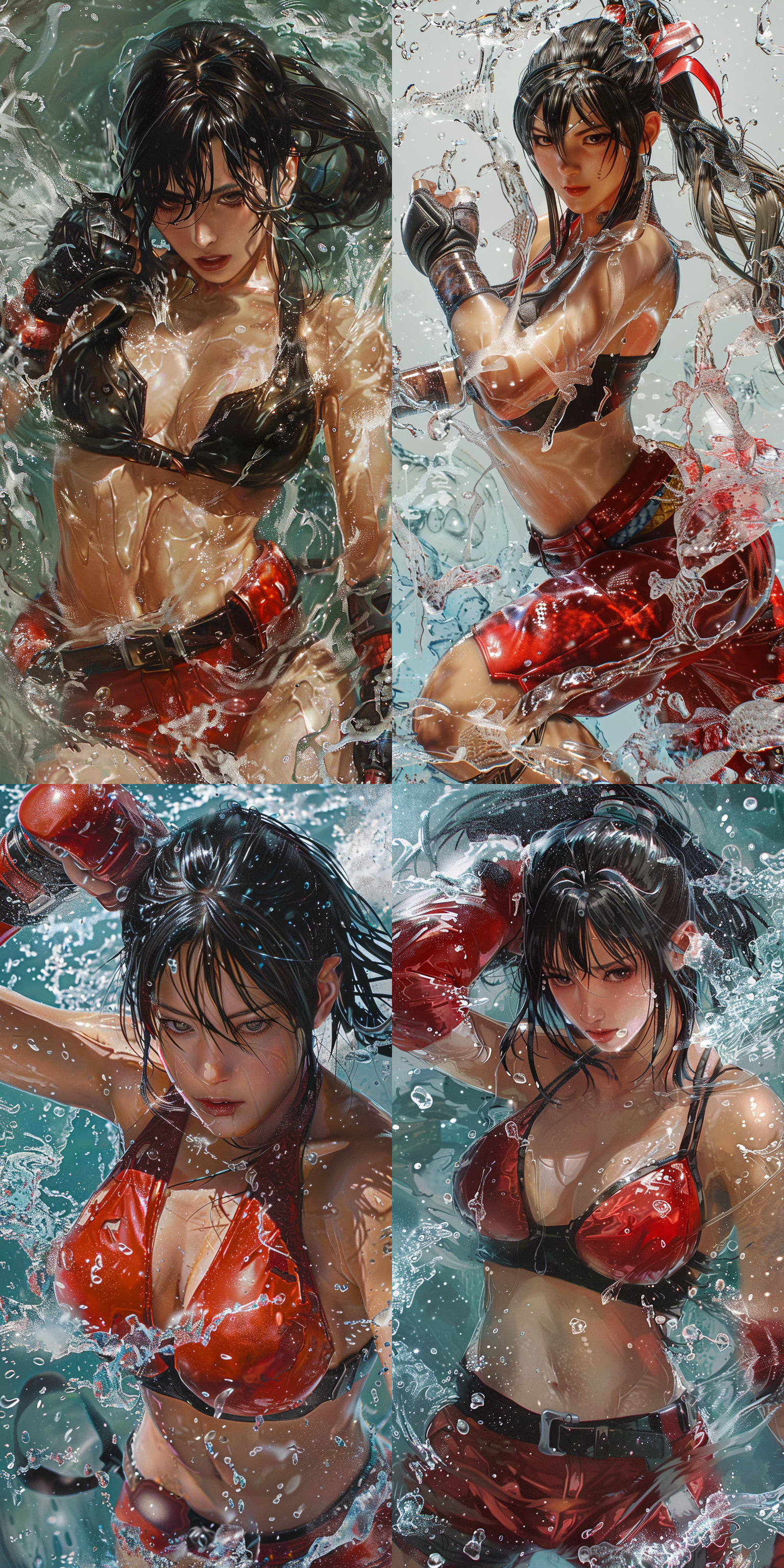 mai,king of fighters,swimming in glue.