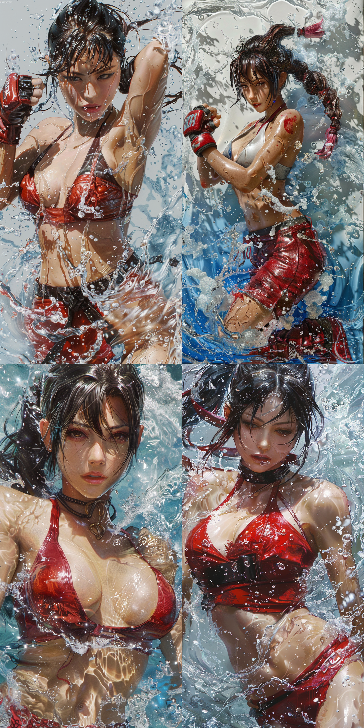 mai,king of fighters,swimming in glue.