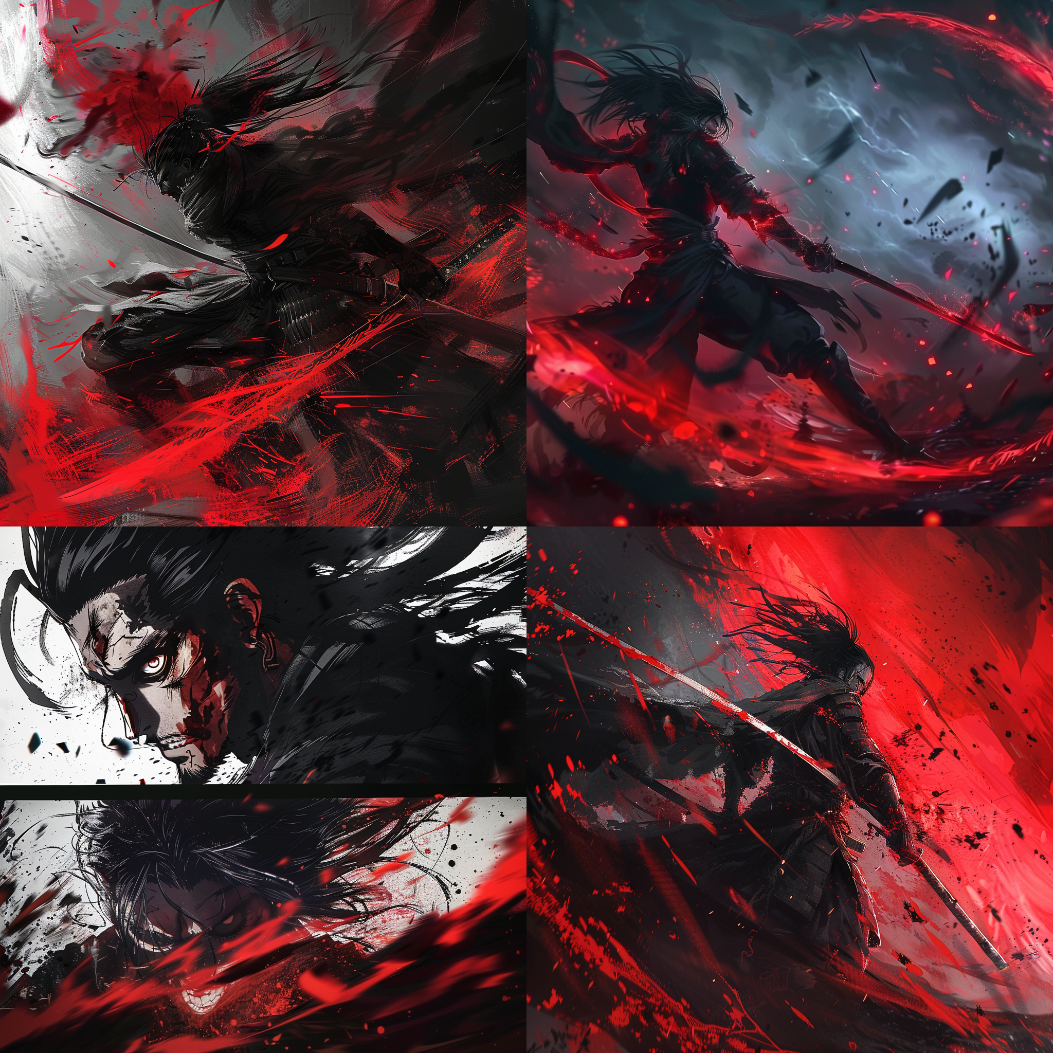 永恩黑化，掐死亚索，暗黑风格，对角线构图，高饱和度，战斗场景，长焦镜头，动作凌厉，紧张，暗色调，复仇情绪。