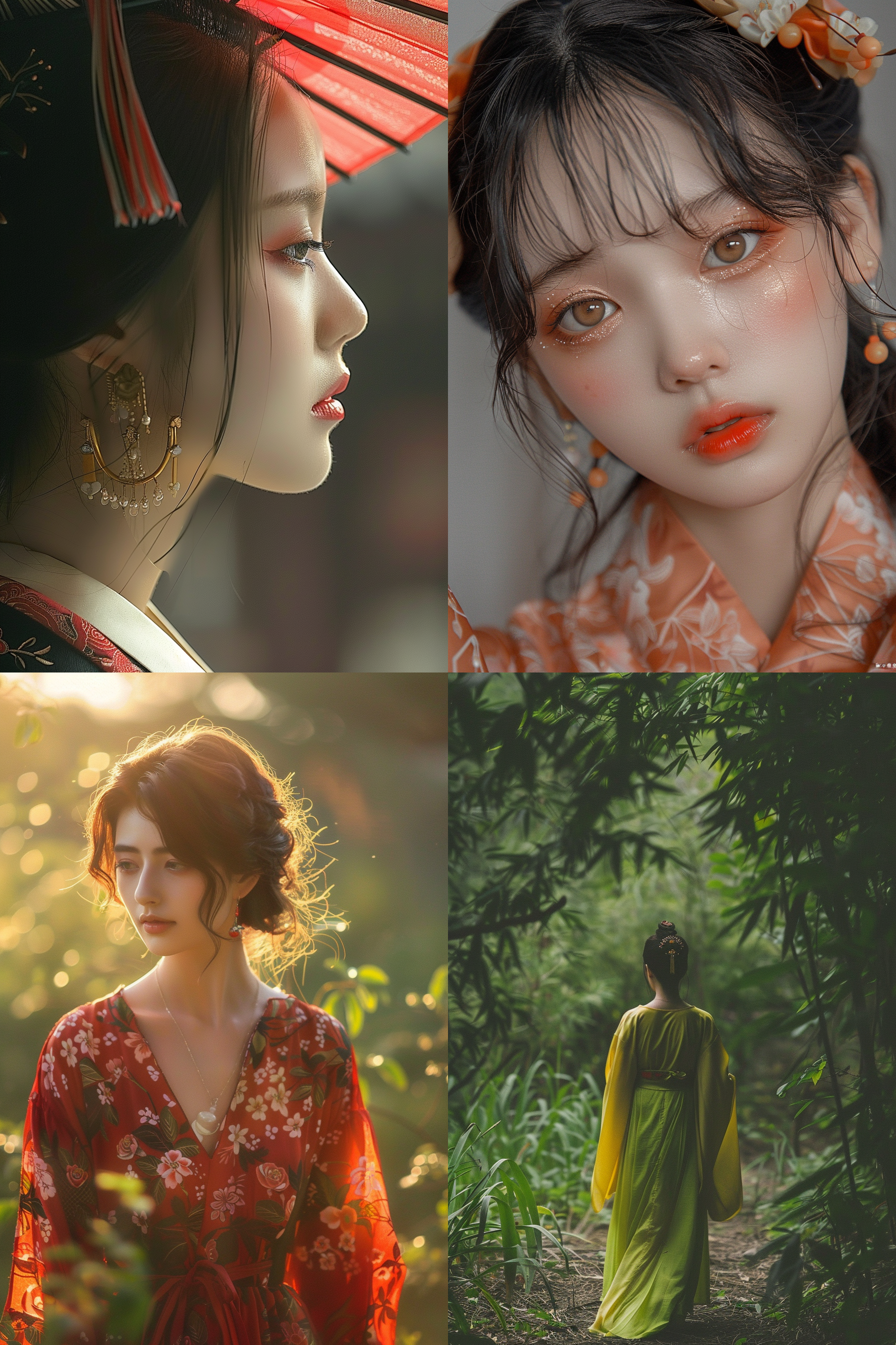 汉服女孩，摄影图