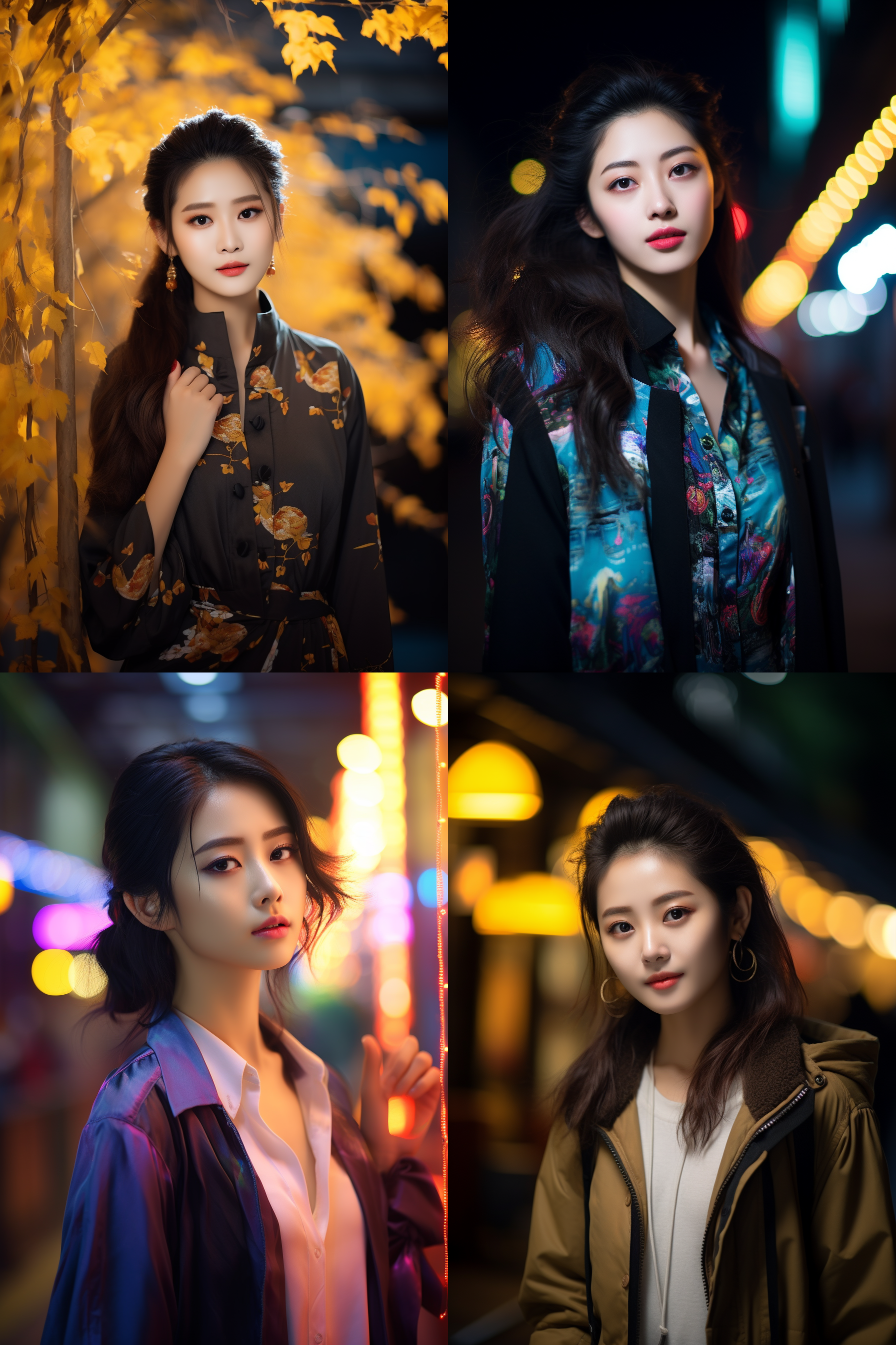 中国女孩，现代服饰，明亮光线，摄影图 清新自然，户外风景，肖像模式，中焦镜头，自然姿态，色彩鲜艳，快门优先，放松自然