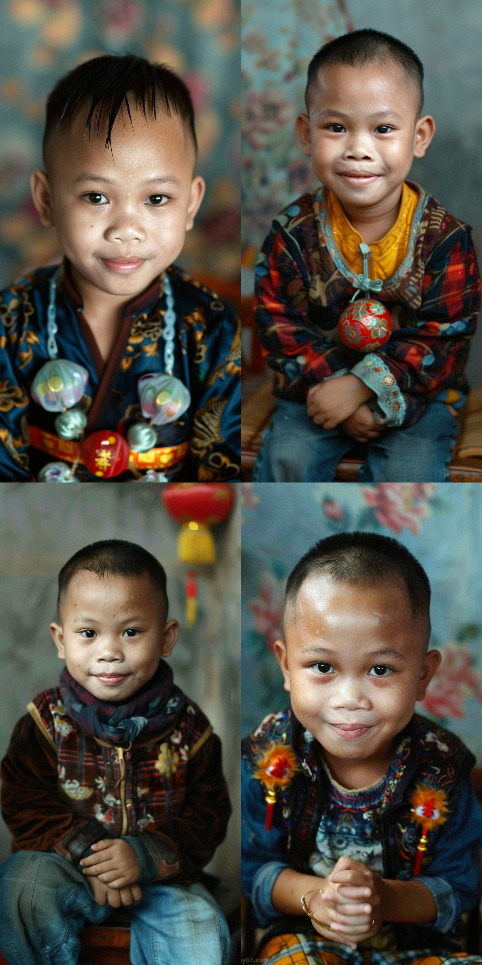 一个快乐的中国小孩子